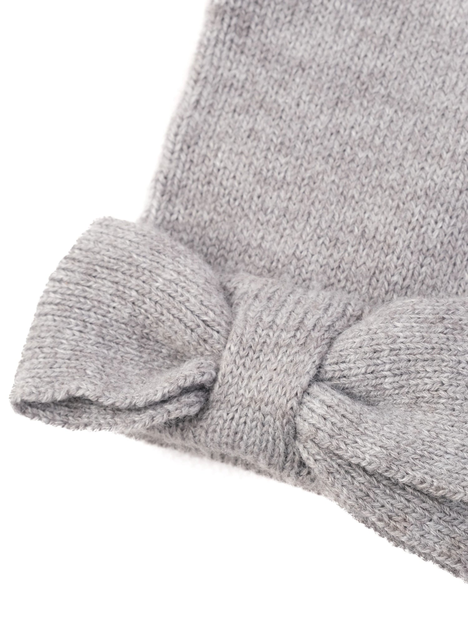 Excellent Kate Spade Gray Wool Gloves with Bow Detail Size S