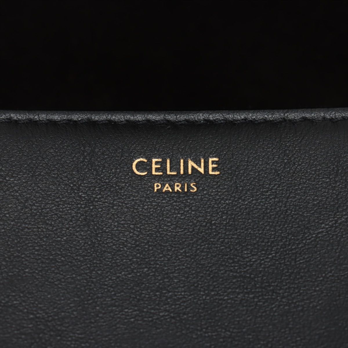 Celine Leather Shoulder Bag Black