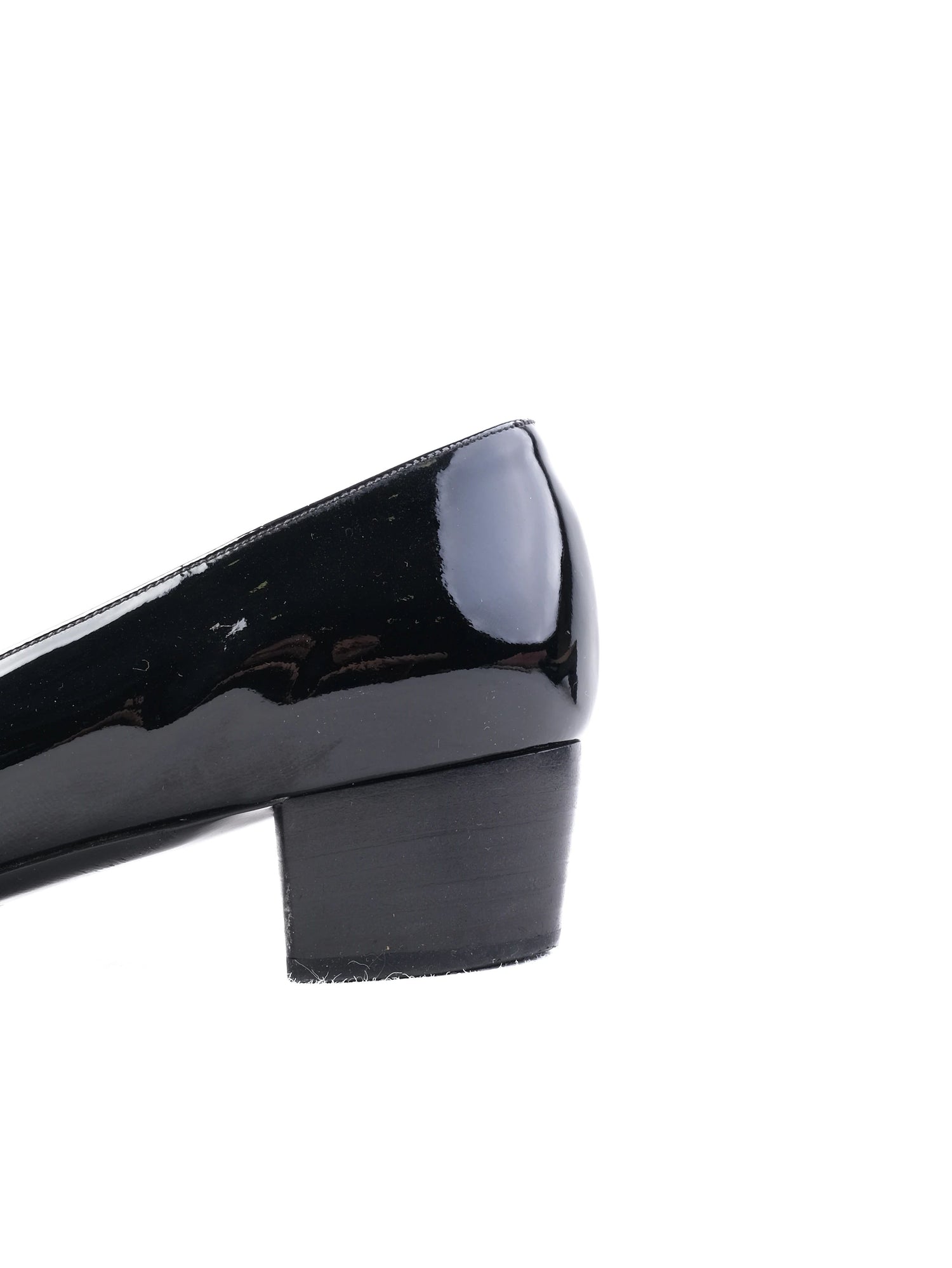 Excellent Salvatore Ferragamo Black Leather Shoes Size 40 with Bow