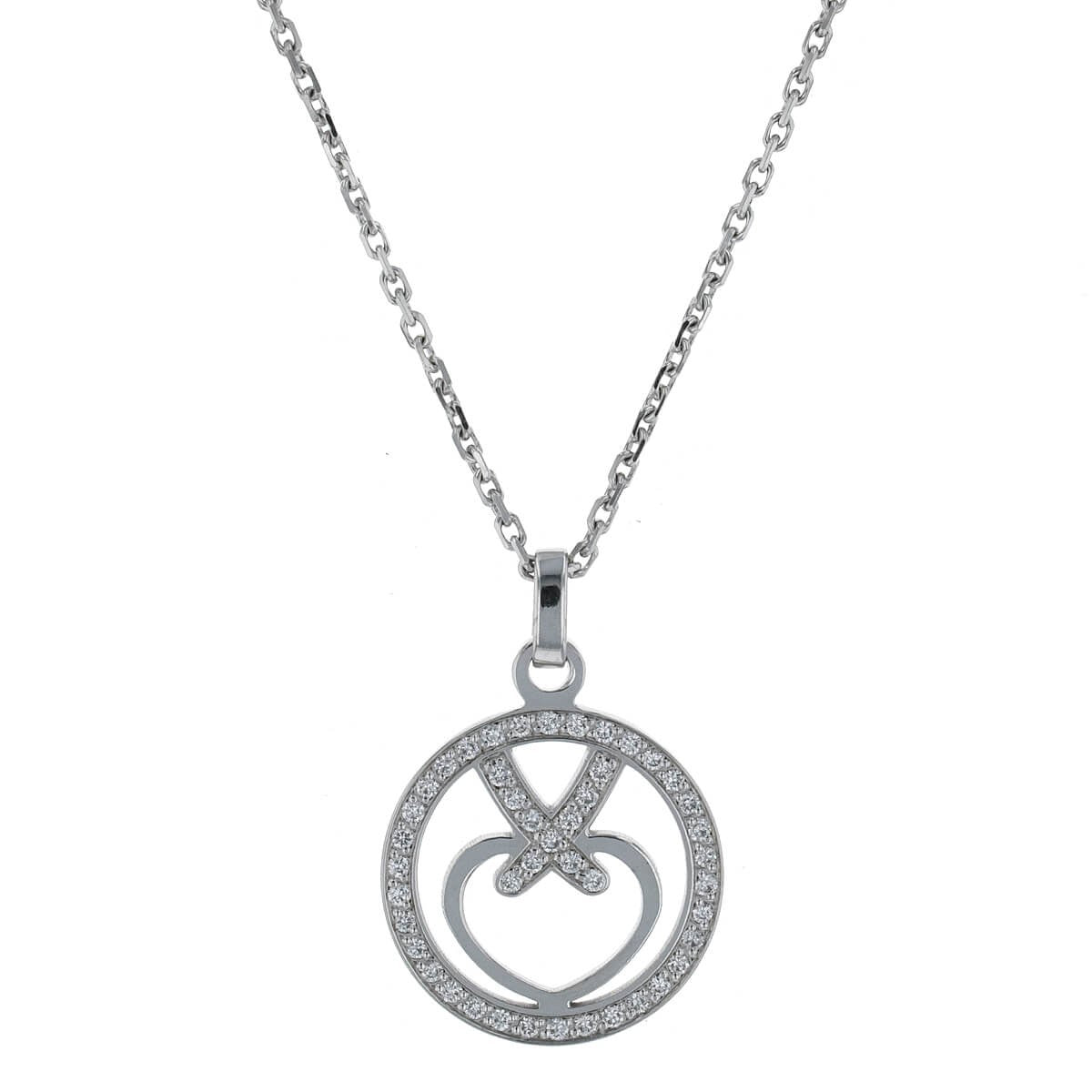 Chaumet Accroche Coeur diamonds and gold necklace