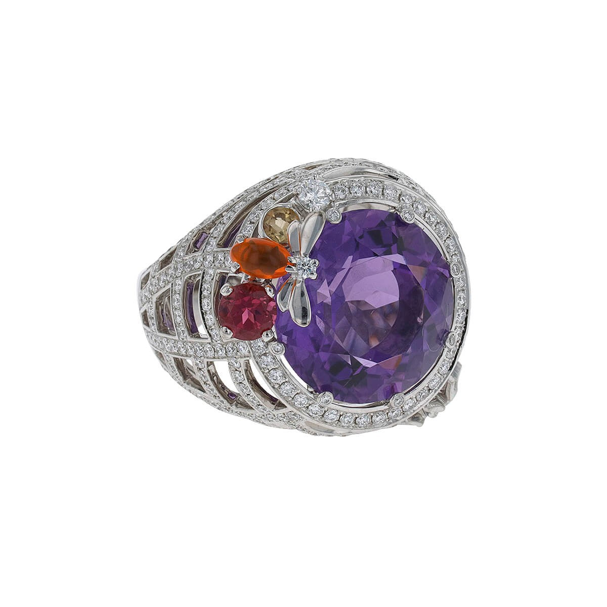 Chaumet Attrape-Moi Si Tu MÕaimes diamonds, opal, amethyst, chrysoprase, citrine and gold ring