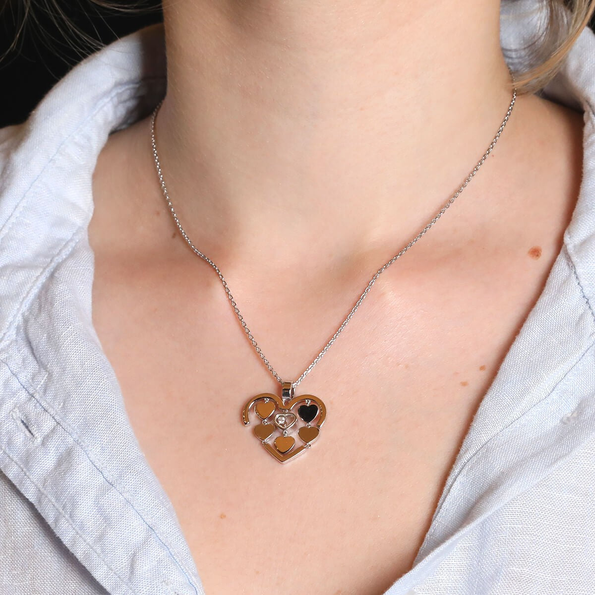 Chopard Happy Amore diamond and gold necklace