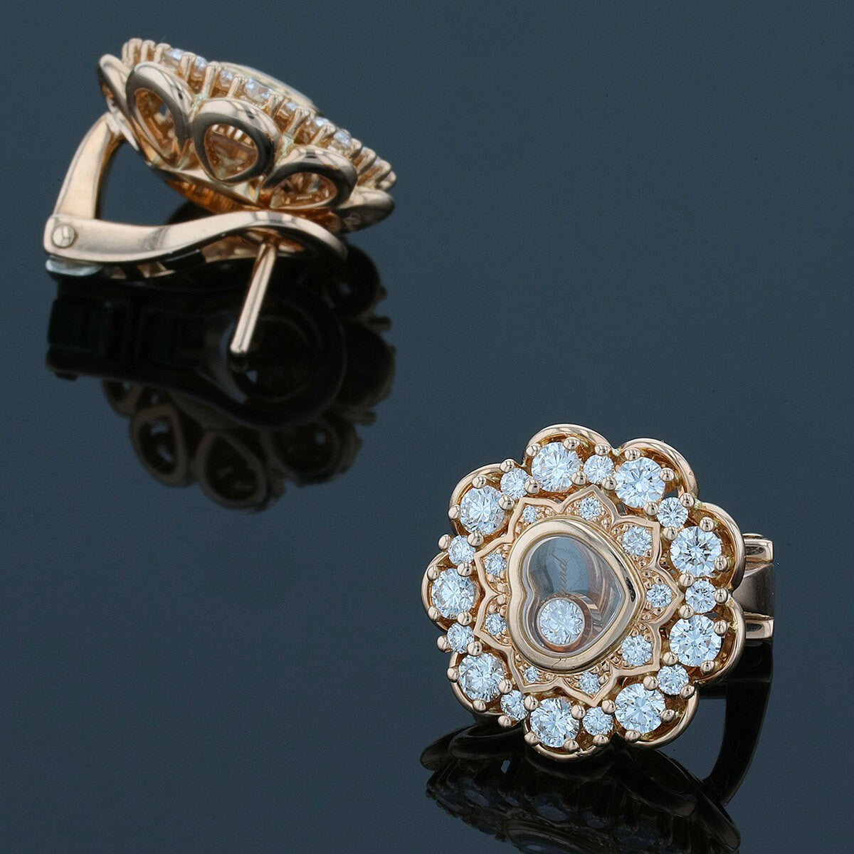 Chopard Happy Diamonds gold and diamonds earrings