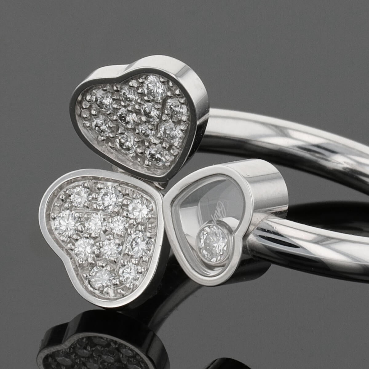 Chopard Happy Hearts diamonds and gold ring