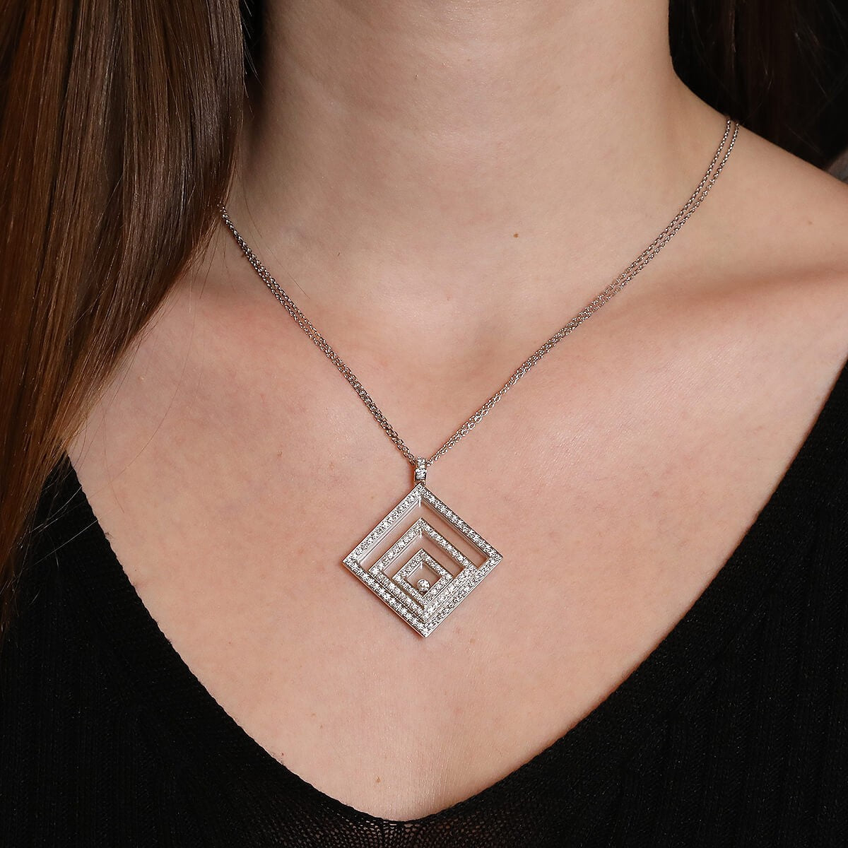 Chopard Happy Spirit diamonds and gold necklace