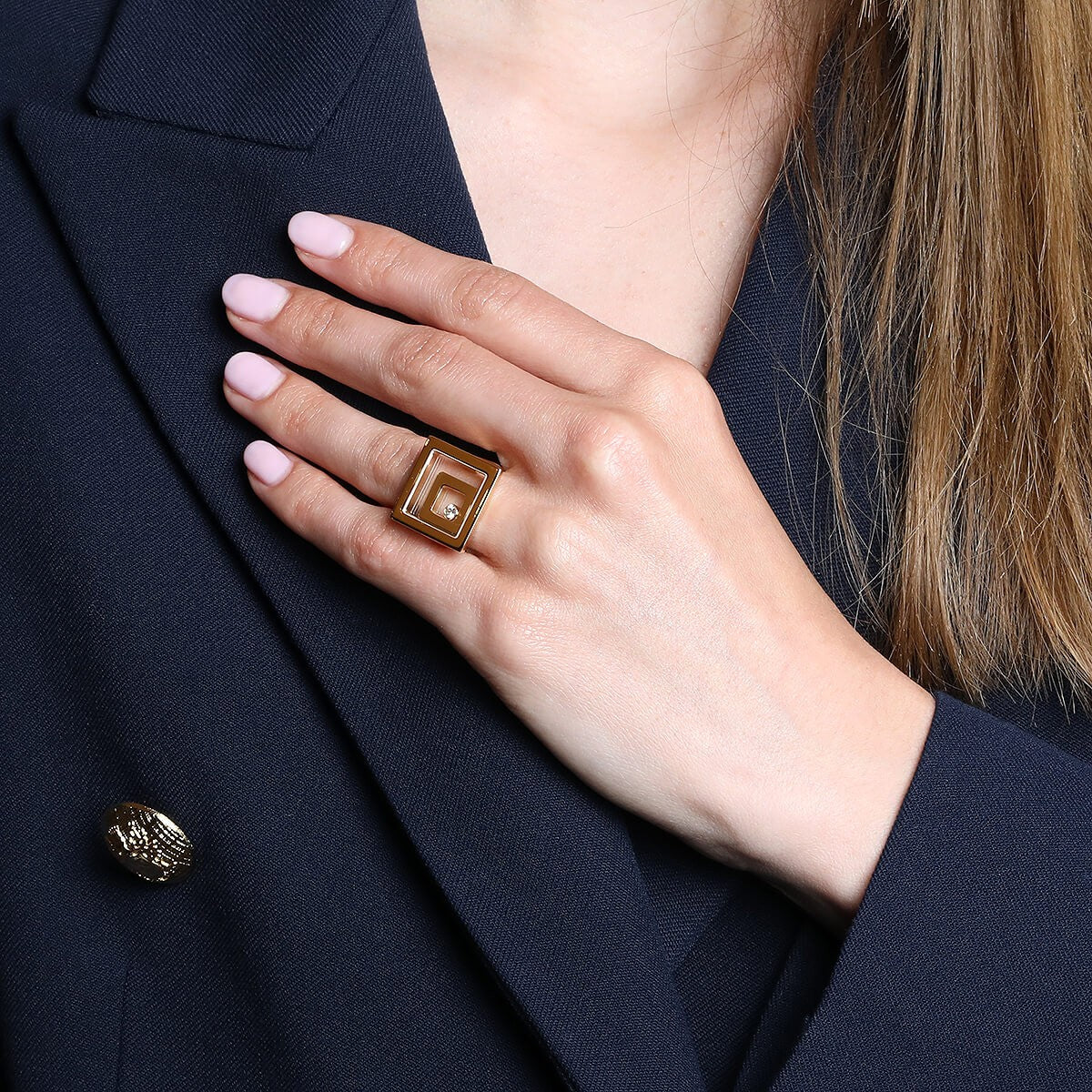 Chopard Happy Spirit diamonds and gold ring