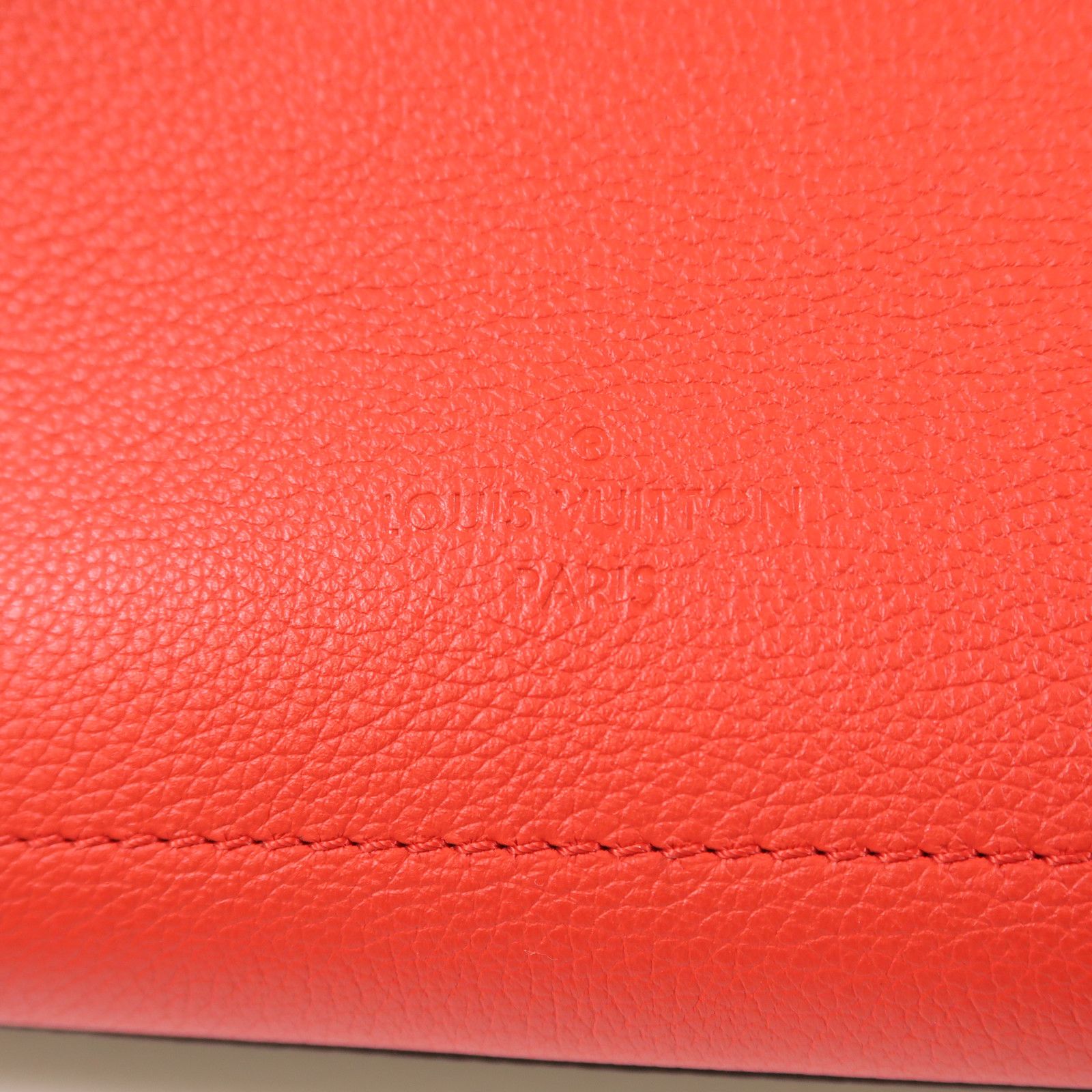 Louis Vuitton Cowhide Leather Lockme Ever Bb Hand-turn Shoulder Bag White Red Black/red/white 2way Shoulder Bag M 53950