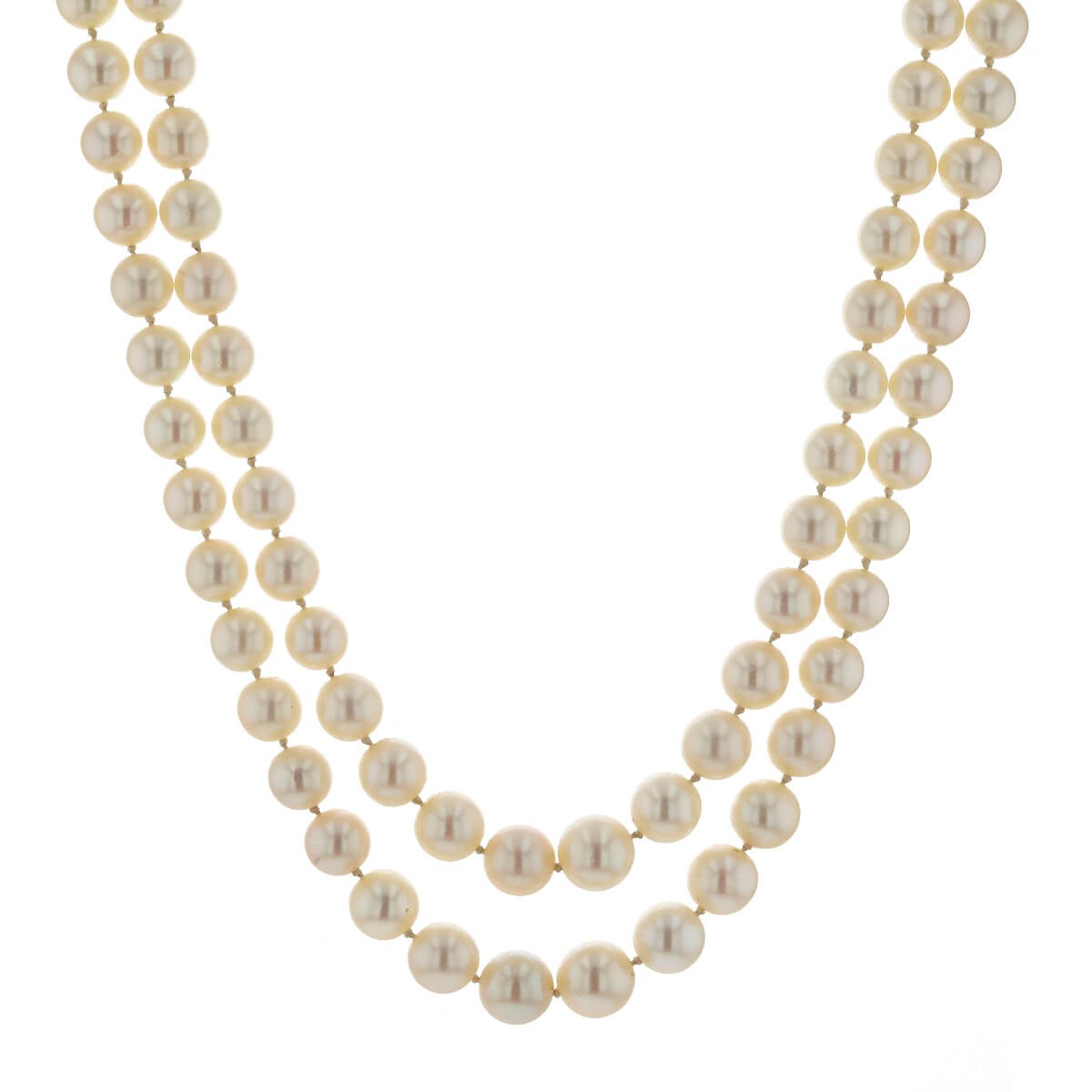 Cultured pearls and gold necklace