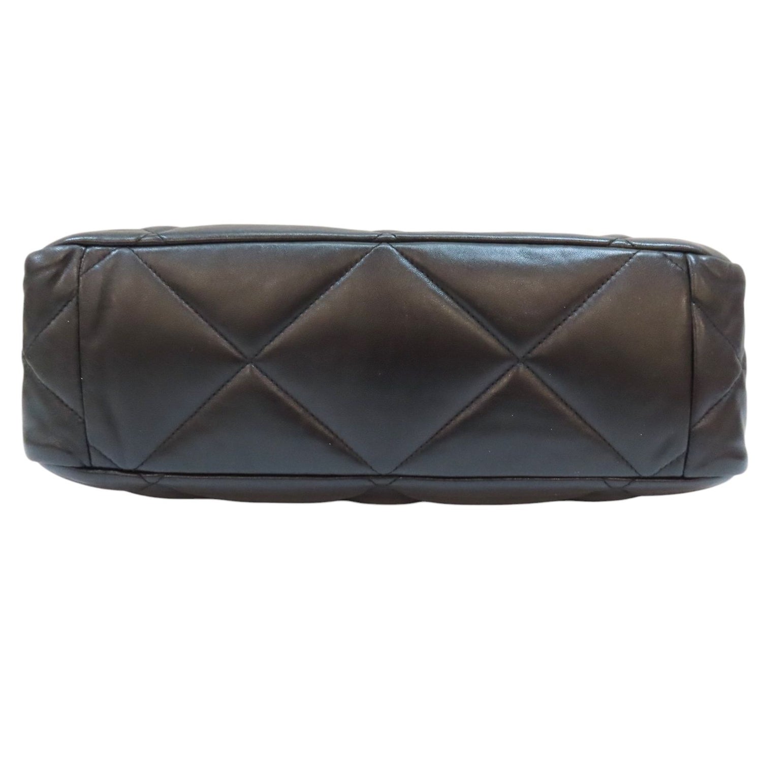 Chanel 19 Shopping Tote Bag Black Quilted Lambskin As 3660
