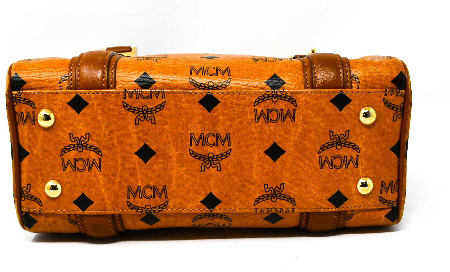 MCM Boston Bag Cognac Viseto