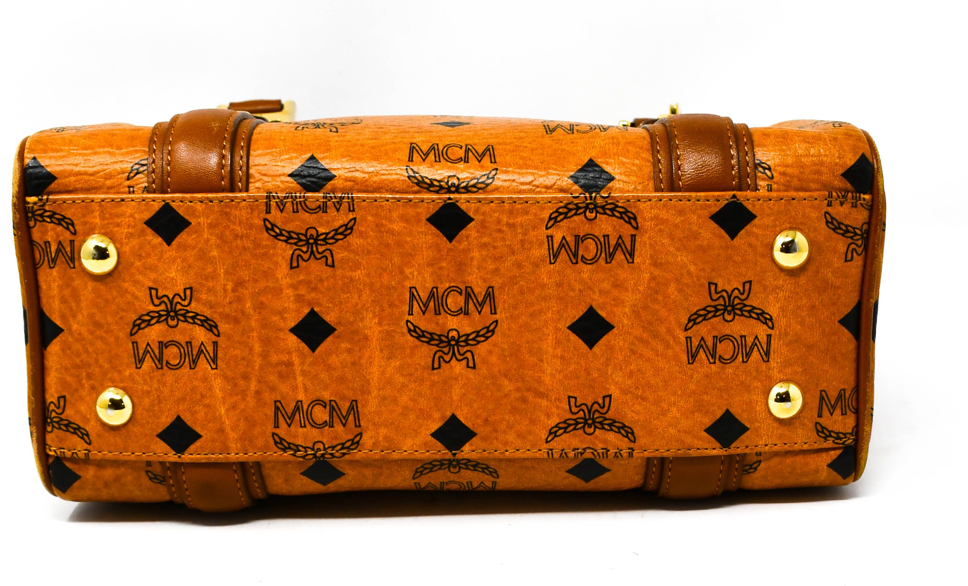 MCM Boston Bag Cognac Viseto