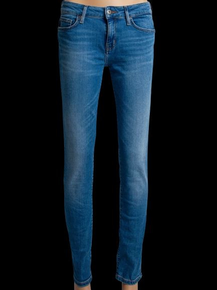 Good Tommy Hilfiger Blue Cotton Slim Fit Jeans Size M for Women
