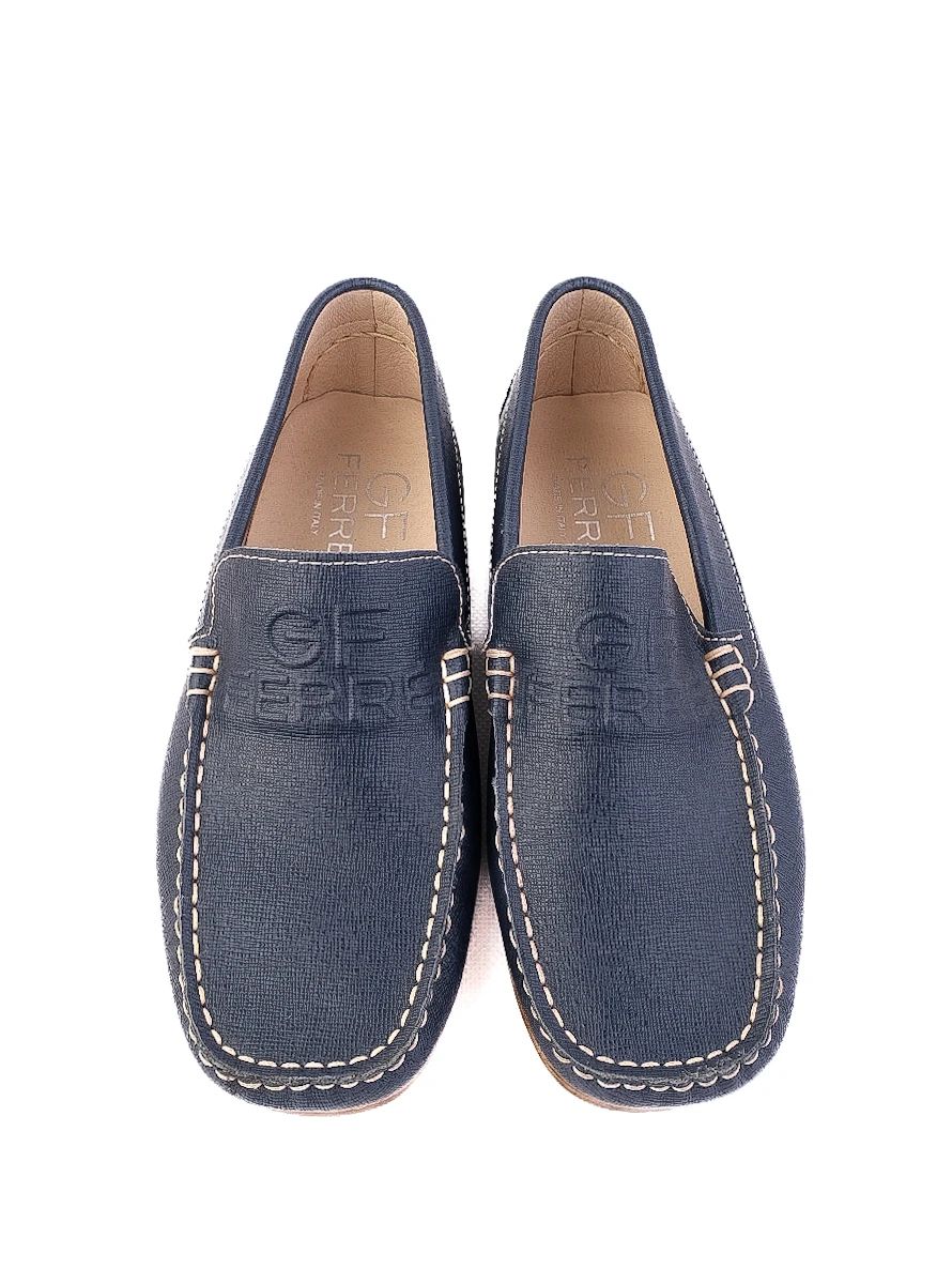 Excellent Gianfranco Ferr� Blue Leather Moccasin Loafers Size 34