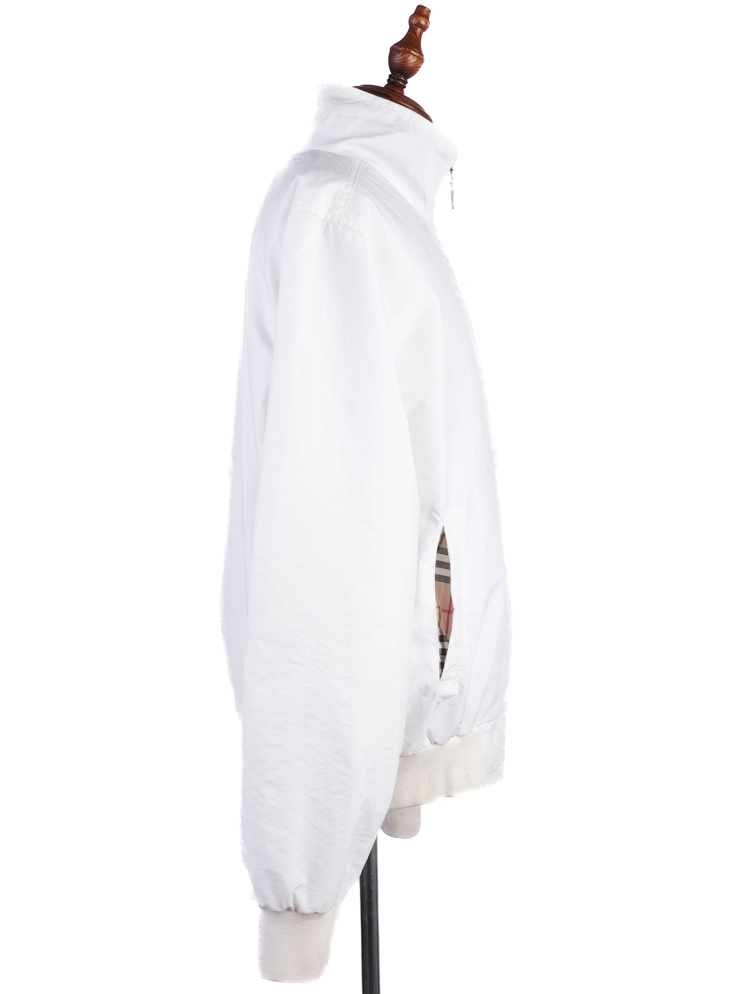Excellent Burberry White Lycra Jacket XL for Men