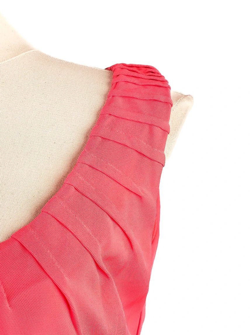 Excellent Escada Red Asymmetrical Dress Size XS Viscose