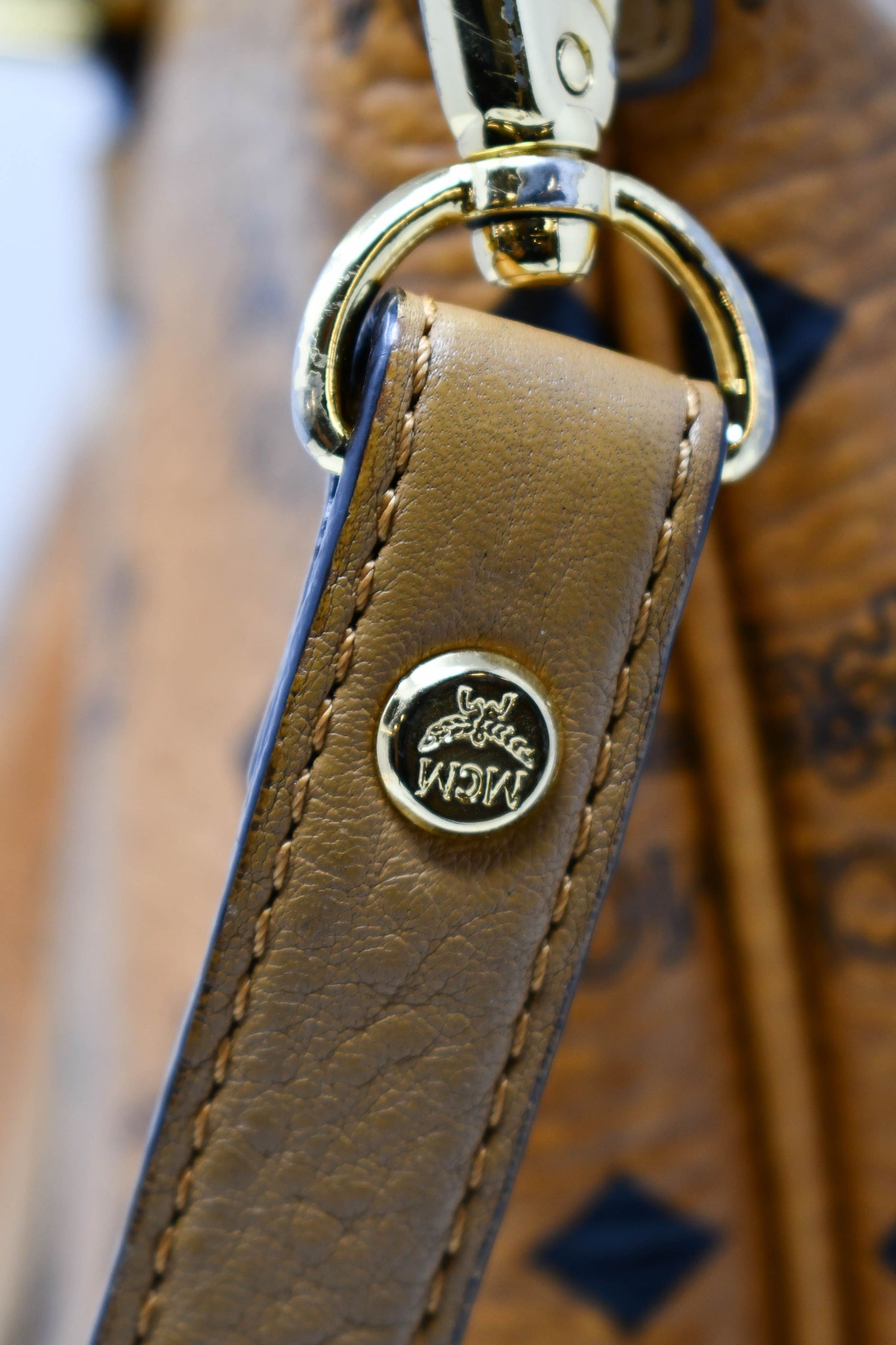MCM 2Way Bag Cognac