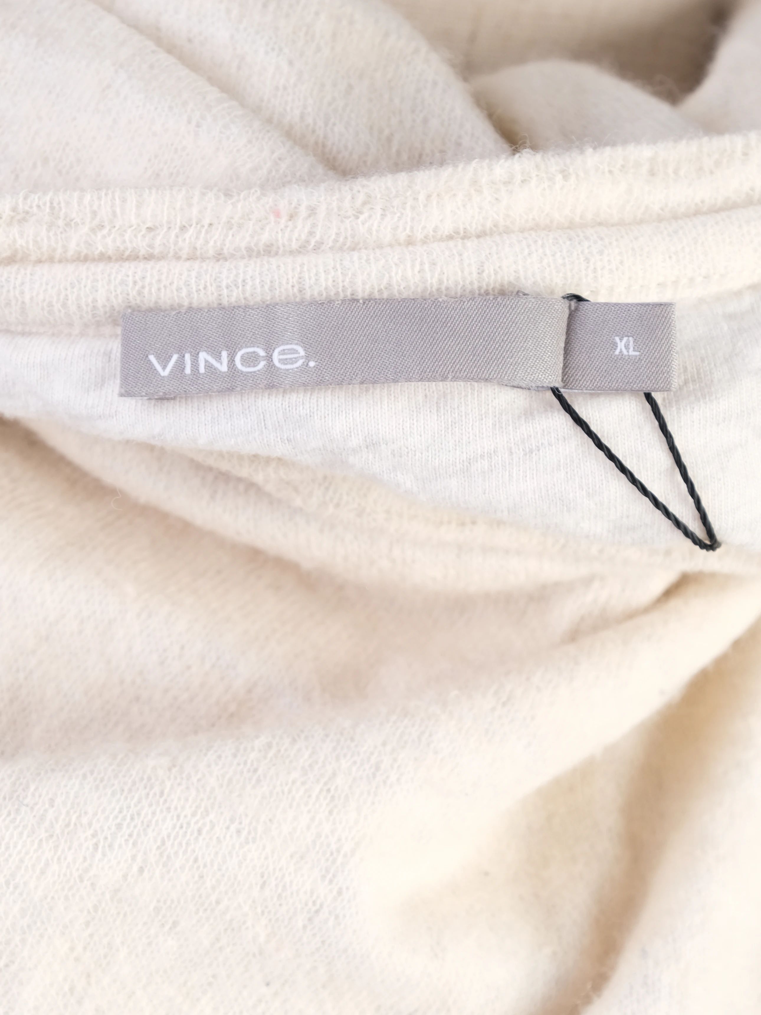 Excellent Vince White Wool Long Sleeve Henley Shirt Size XL