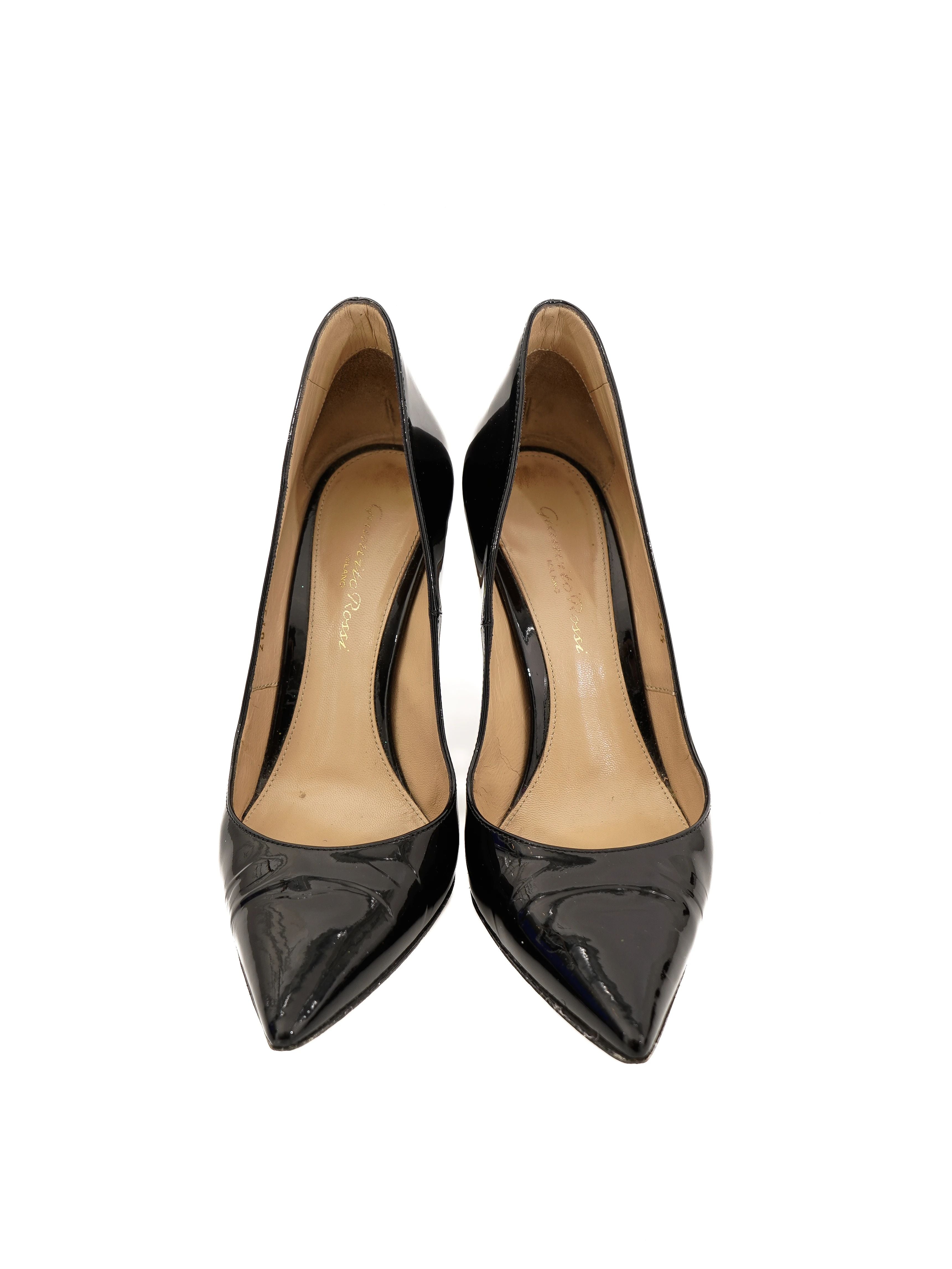 Gianvito Rossi Black Stiletto Heels 36.5 Excellent Condition