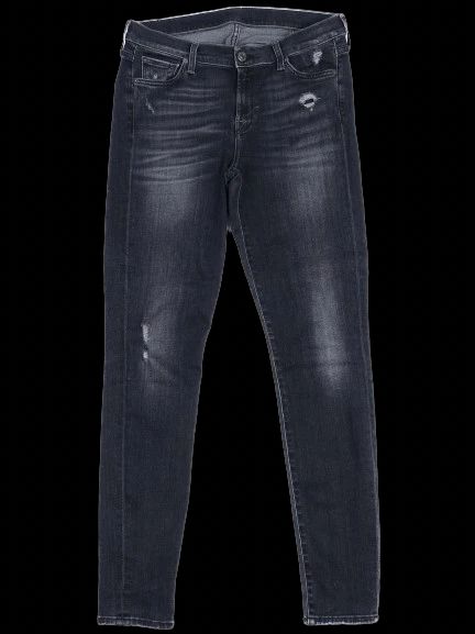 Excellent 7 For All Mankind Gray Skinny Jeans Size M