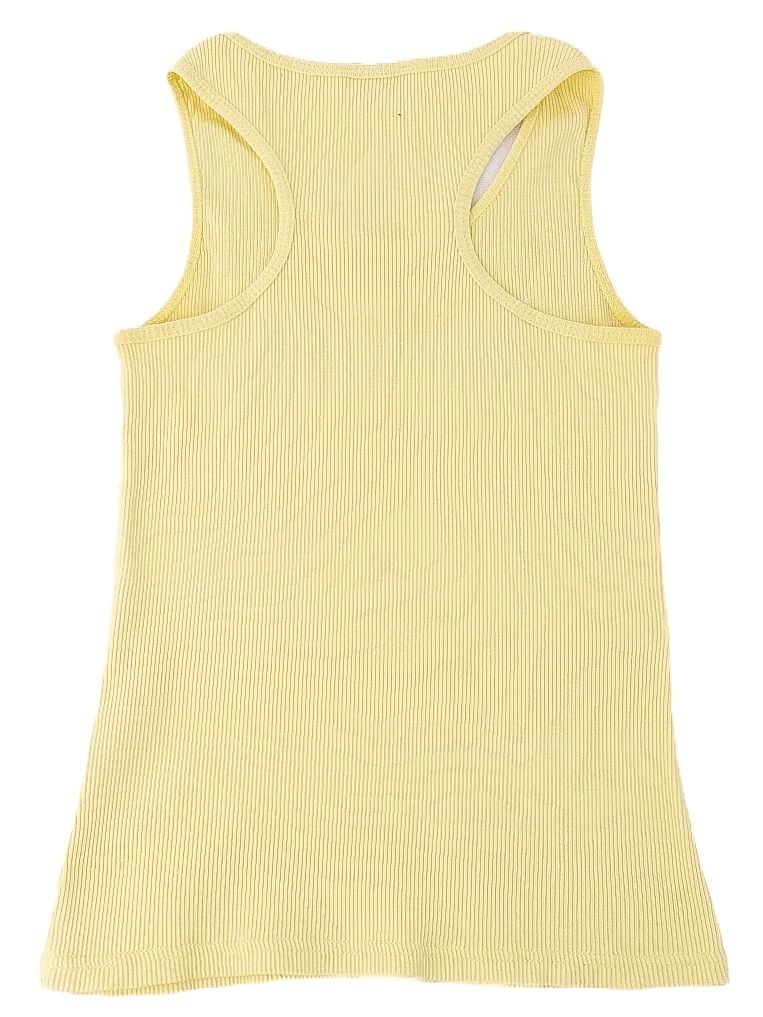 Excellent Kenzo Kids Yellow Tank Top Size 6A/120 Cotton Floral Logo
