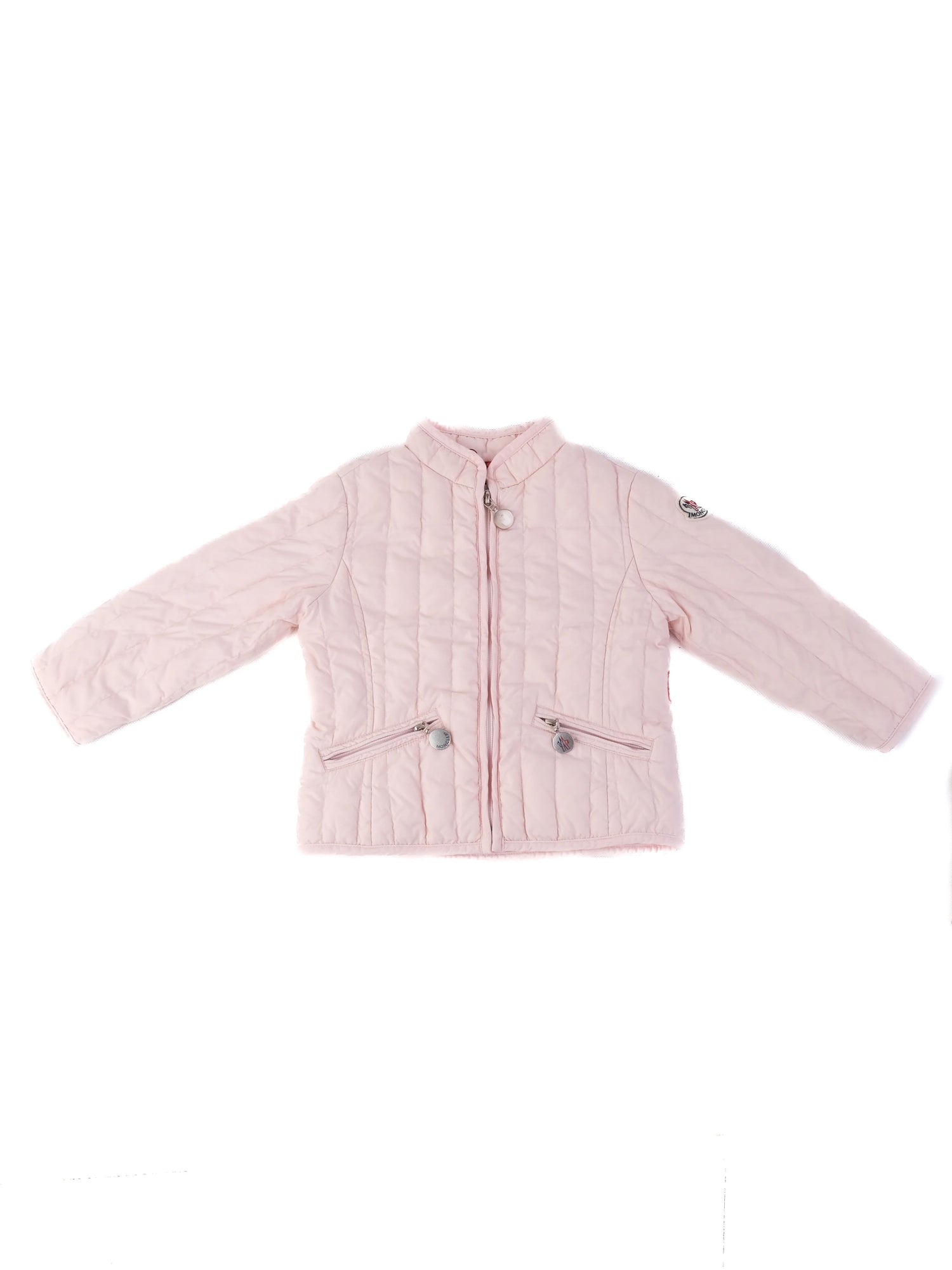 Excellent Moncler Kids Pink Quilted Jacket Size 2 - Nylon