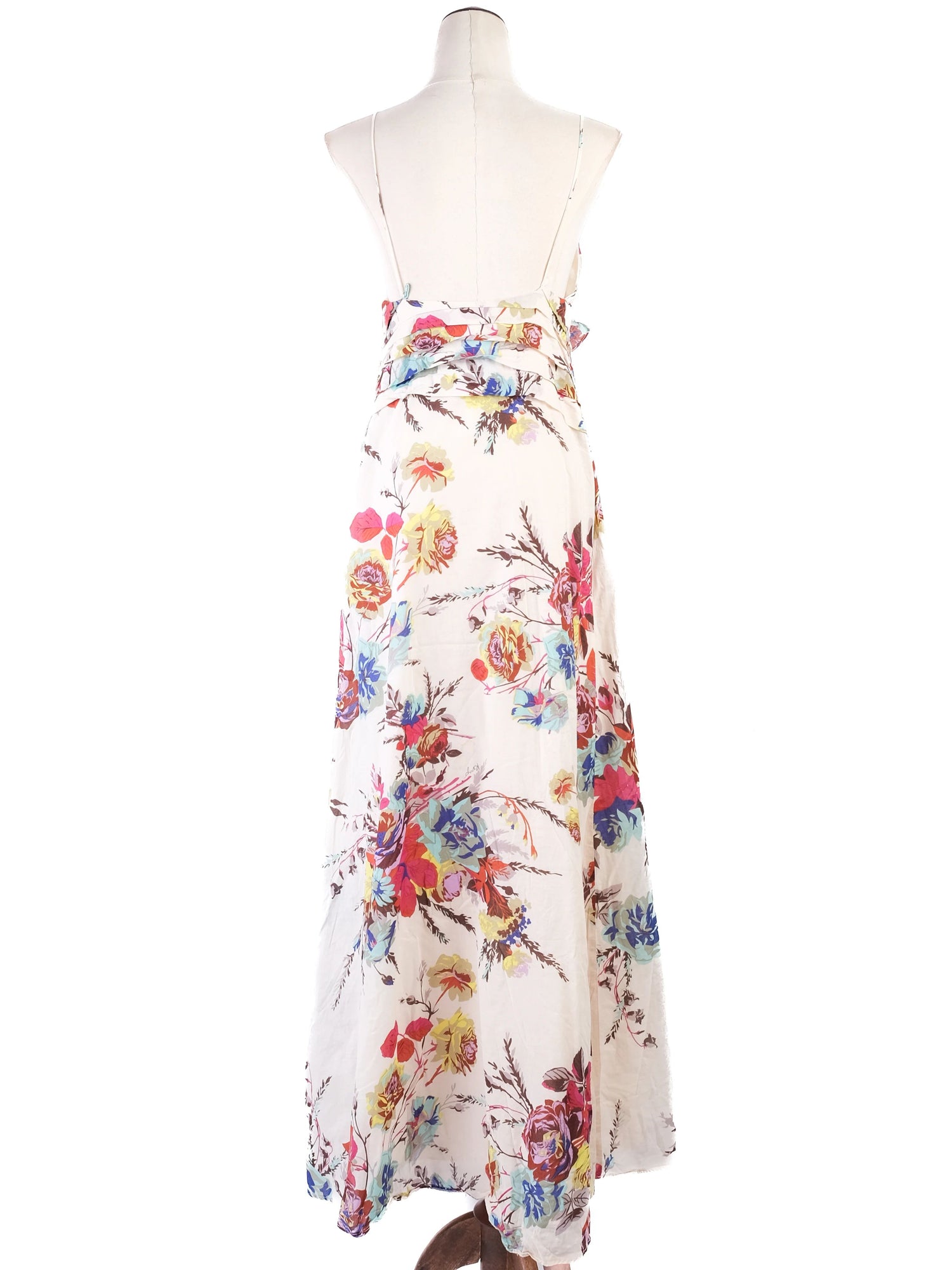 EXCELLENT Kenzo Floral Maxi Dress Size M Spaghetti Straps Cotton