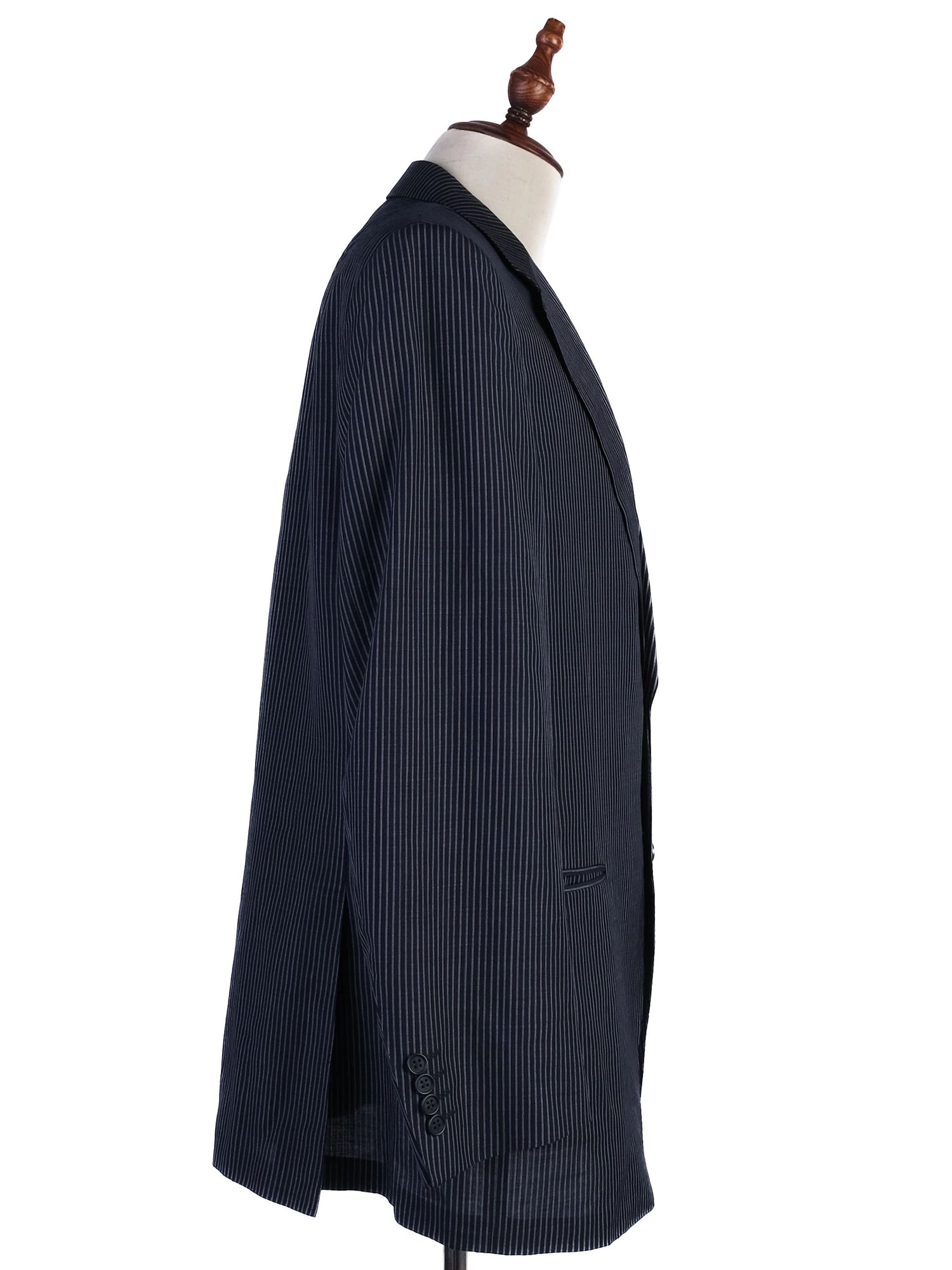 Excellent Canali Blue Wool Blazer XXL Navy Pinstripe Style