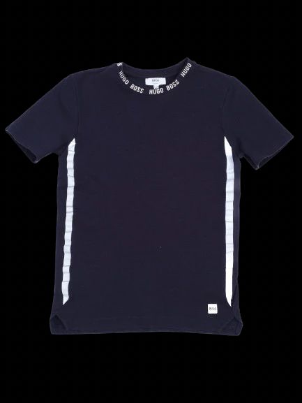 Excellent Hugo Boss Kids Navy Blue Slim Fit T-Shirt Size 10