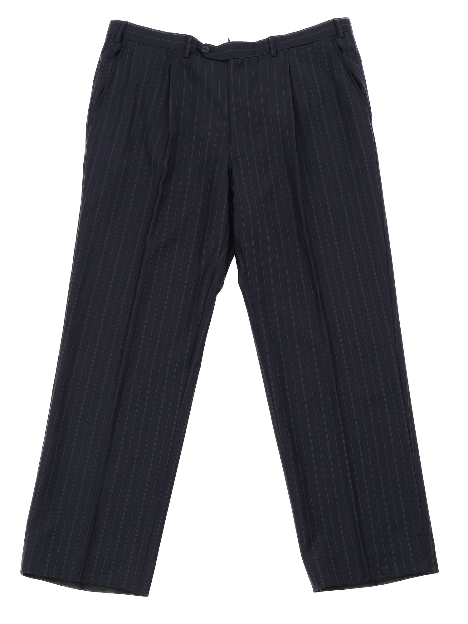 Excellent BRIONI Black Wool Pinstripe Suit Jacket Size XL