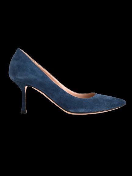 Excellent Sergio Rossi Blue High-Heeled Shoes Genuine Suede Size 35