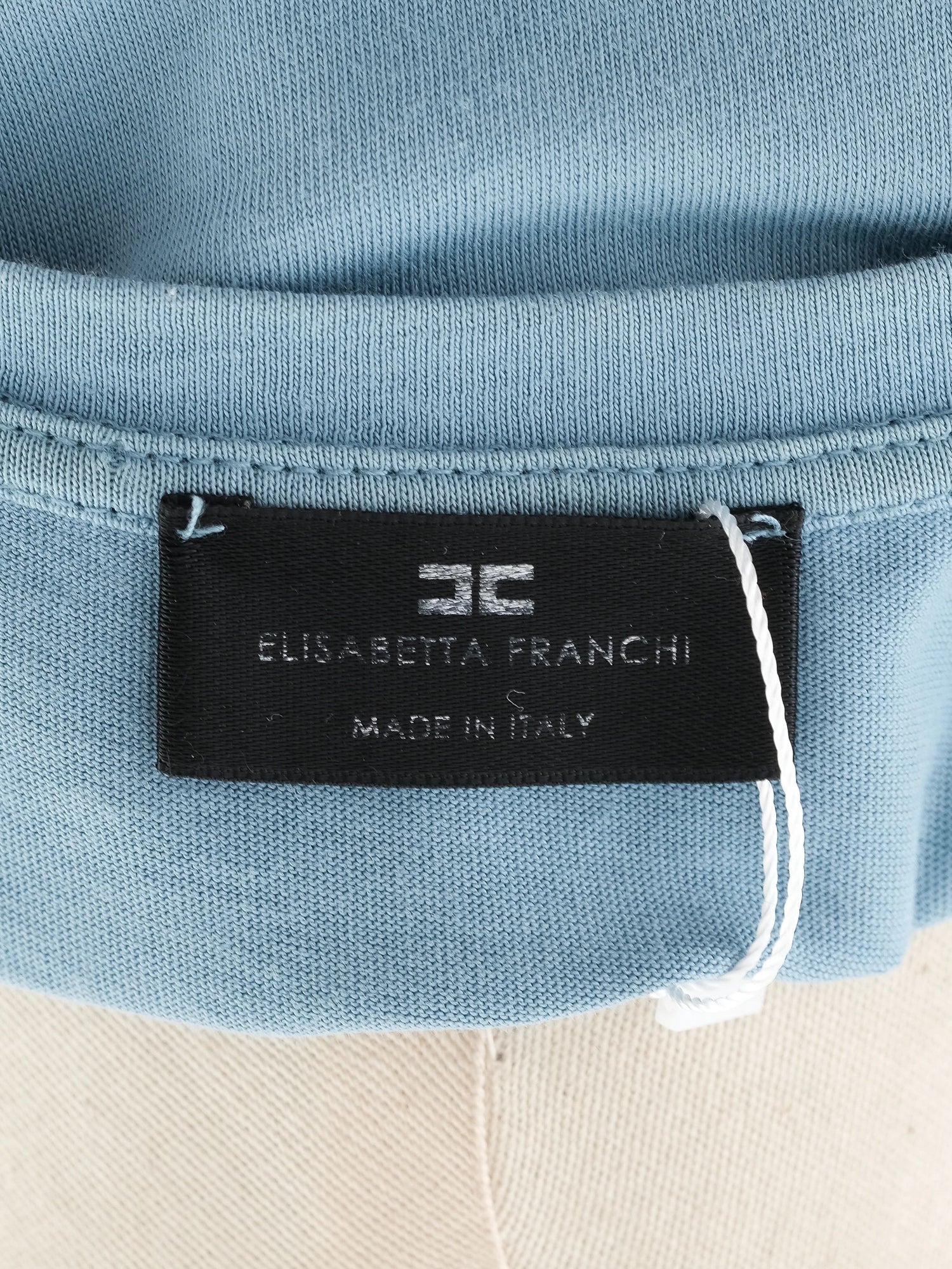Excellent Elisabetta Franchi Blue Cotton Dress Size S