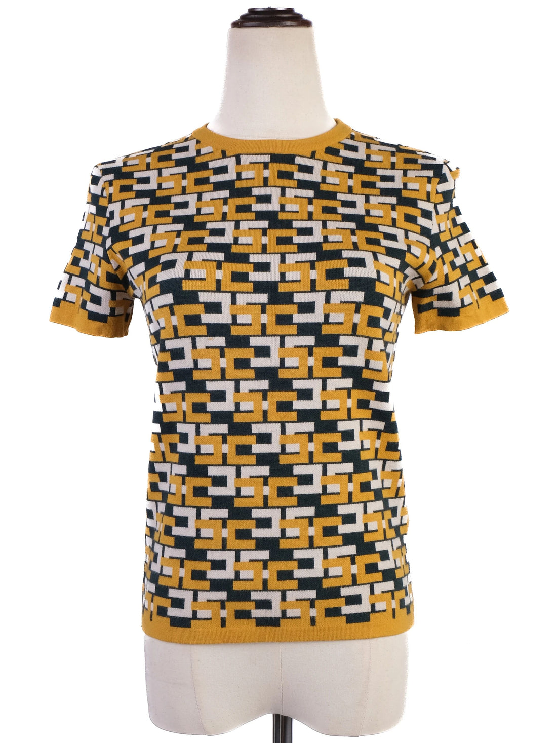 Excellent Elisabetta Franchi Short-Sleeve Sweater Size M Combined