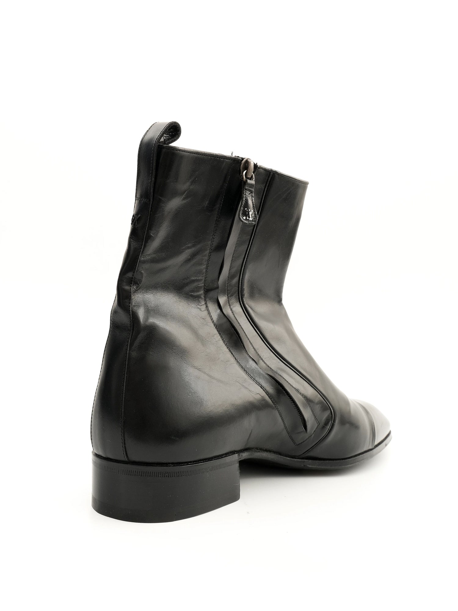 NEW Antonio Grand Bottier Black Leather Ankle Boots Size 45