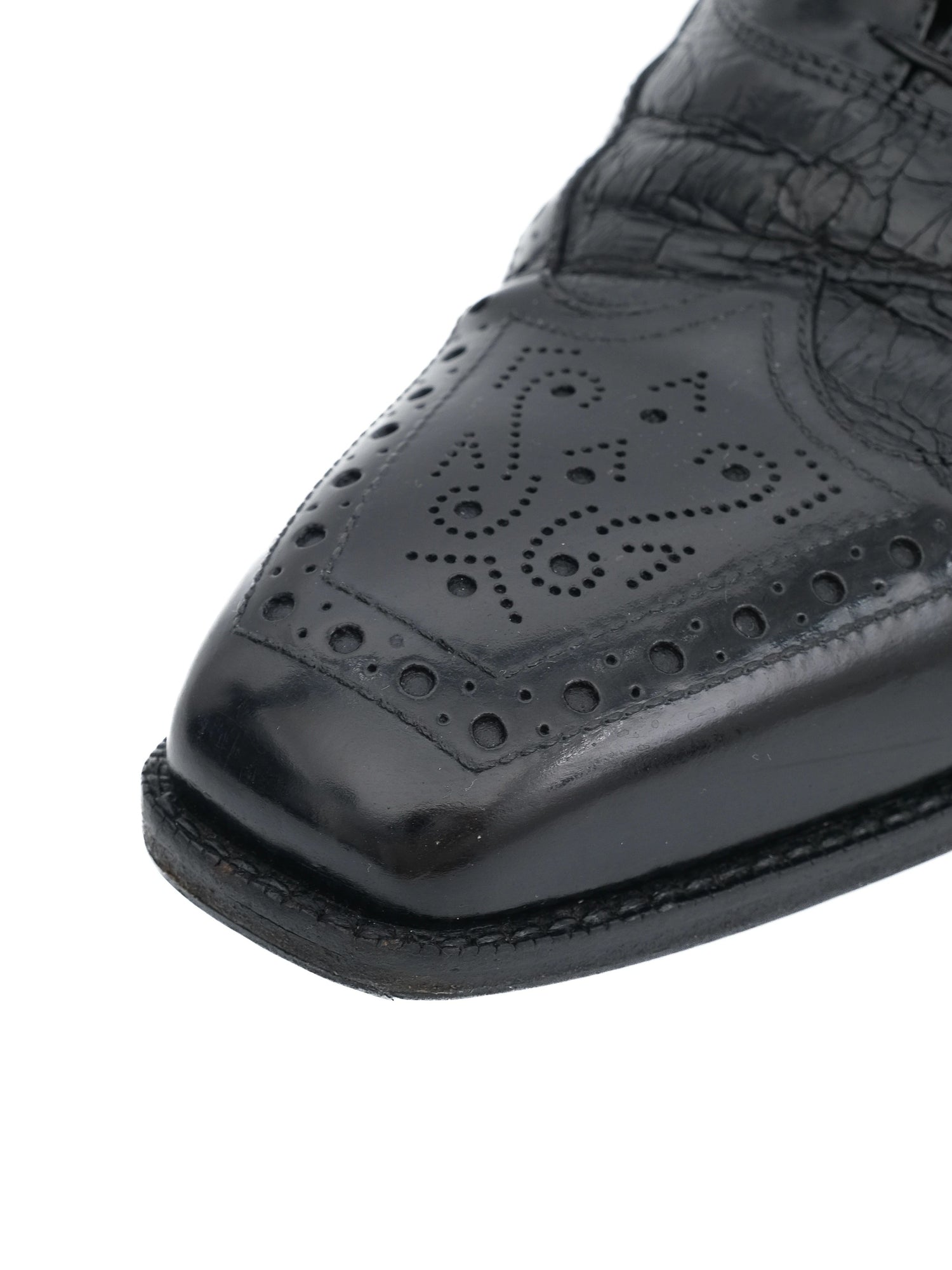 Excellent Paciotti Black Leather Brogue Shoes Size 41