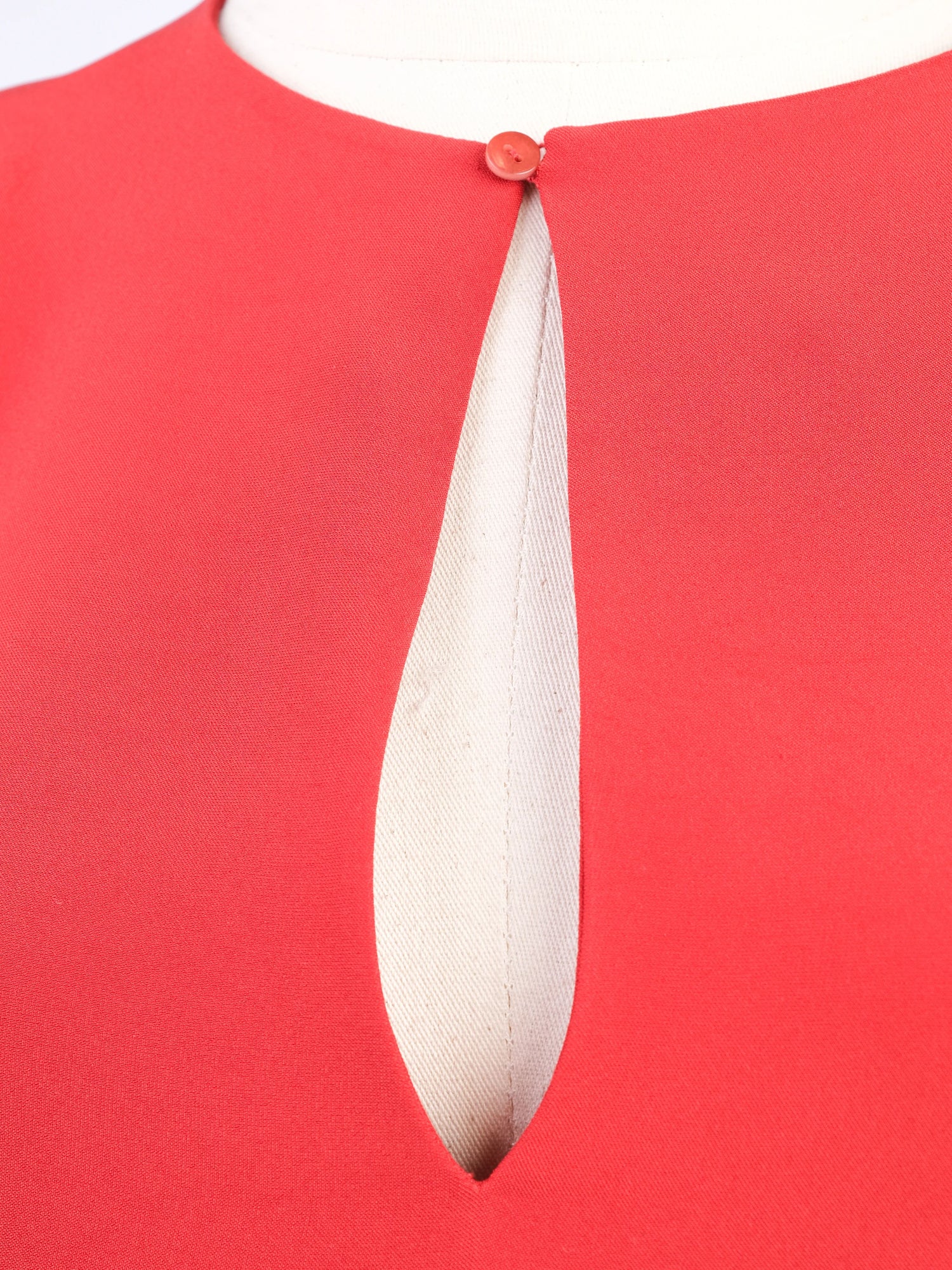 Excellent Ralph Lauren Red Silk Long Sleeve Dress Size L