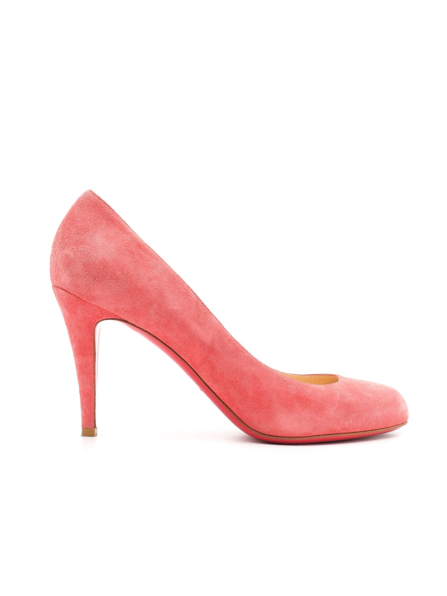 Excellent Christian Louboutin Pink Suede Leather High Heels Pumps