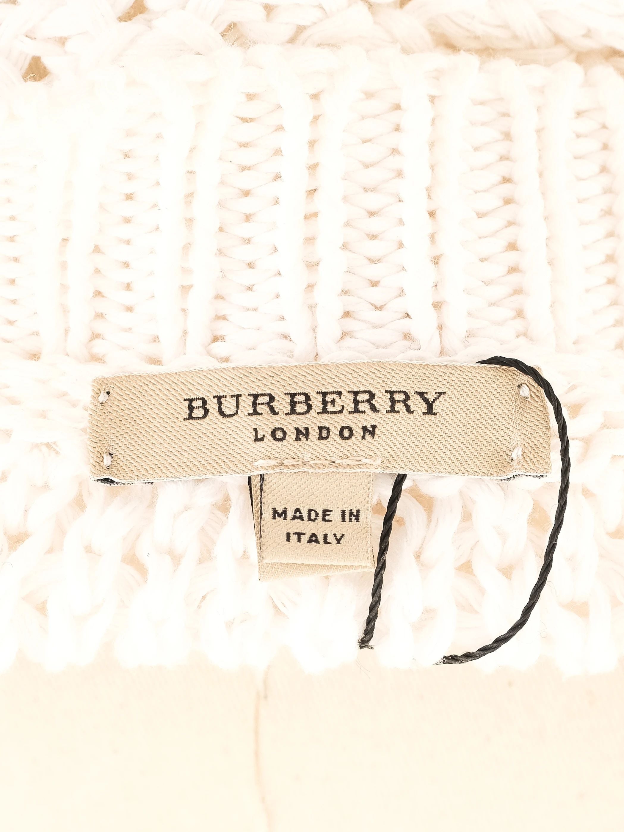 Excellent Burberry White Crochet Cardigan Size S Women&