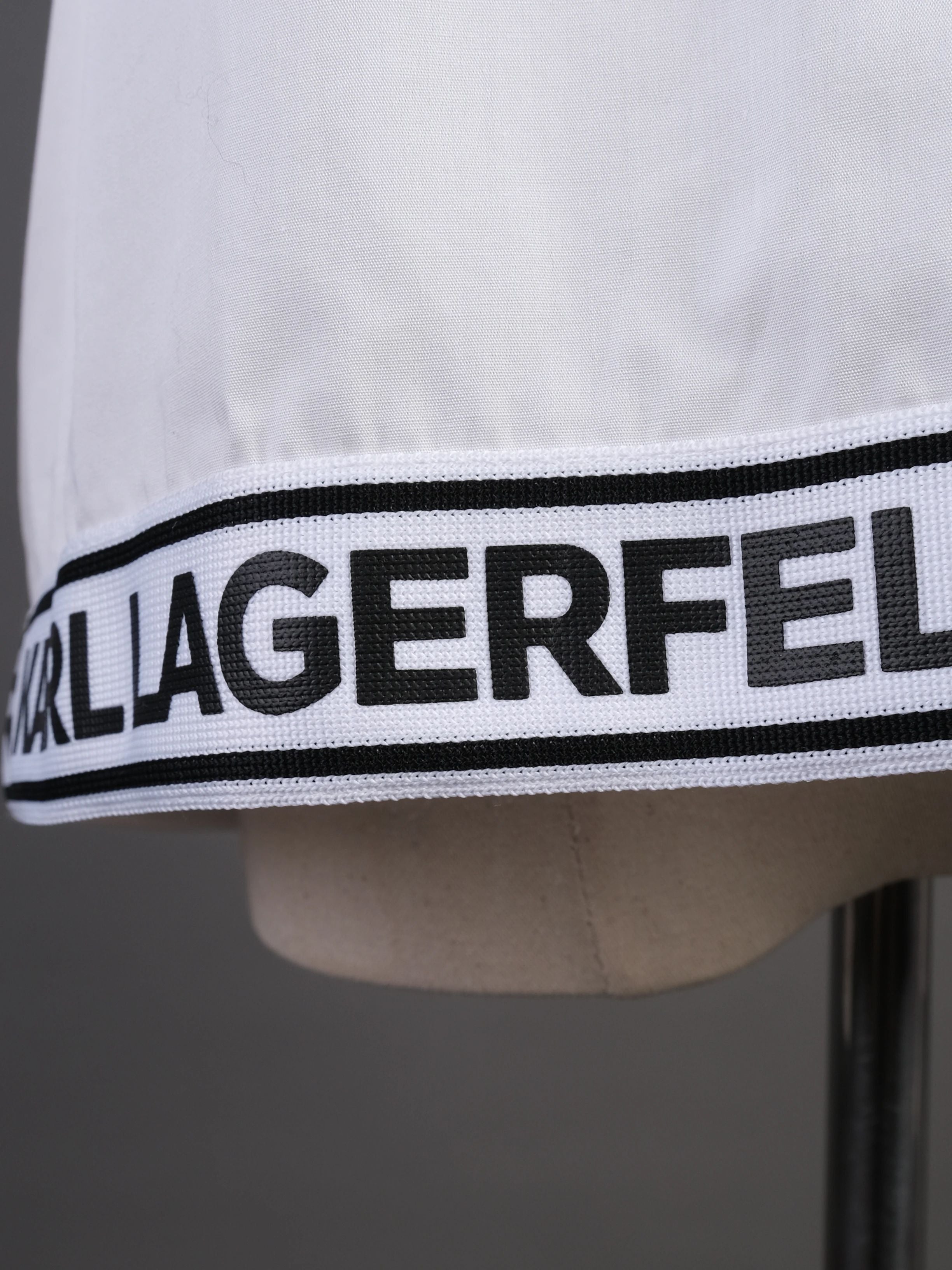 Excellent Karl Lagerfeld White Cotton Button-Up Shirt Size S