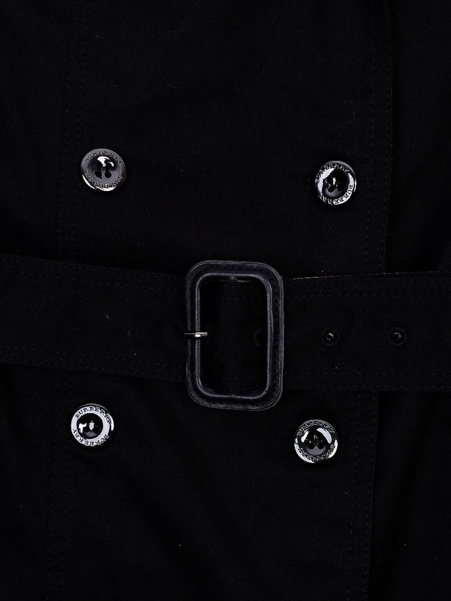 Excellent Burberry Black Cotton Sleeveless Trench Dress Size 10 for Kids