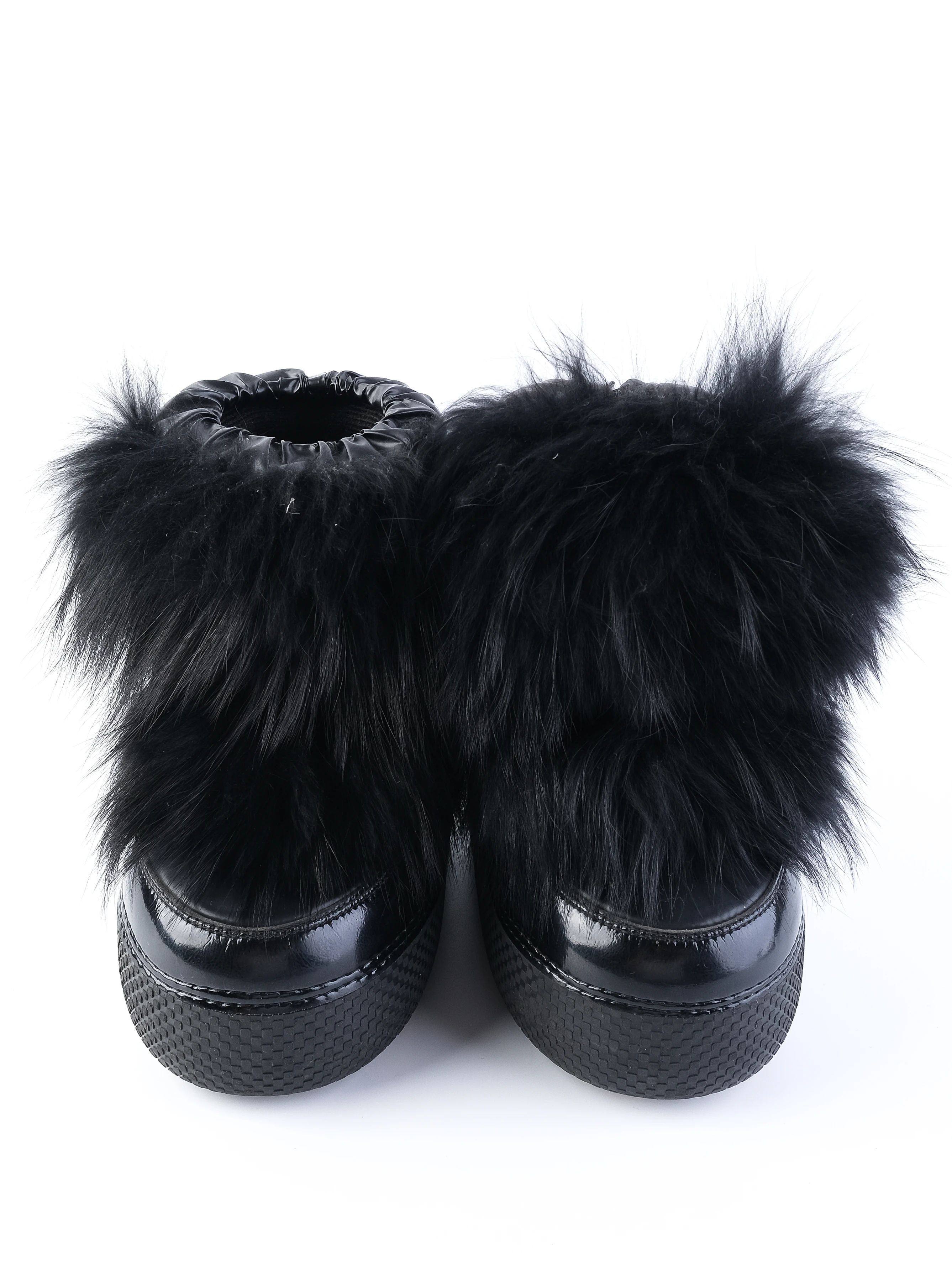 Excellent Jog Dog Kids Winter Boots Black Leather Size 34