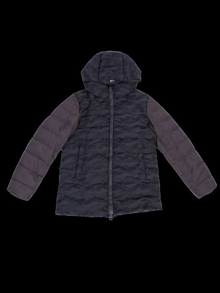Herno Gray Hooded Jacket for Kids Size 12 Nylon Excellent Condition