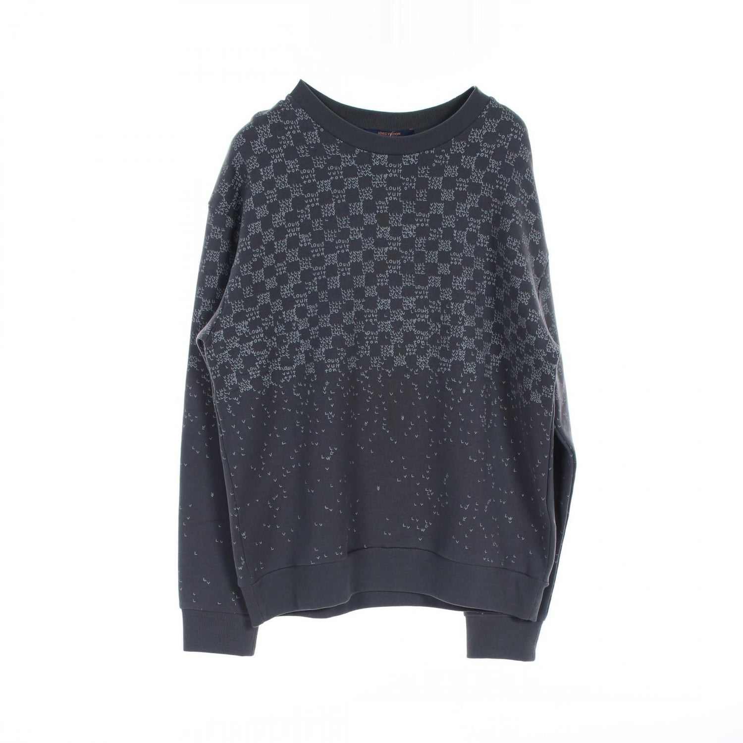 Louis Vuitton Damier Spread Printed Gres Gray Sweat Rm 222m Ihn Hny 11w