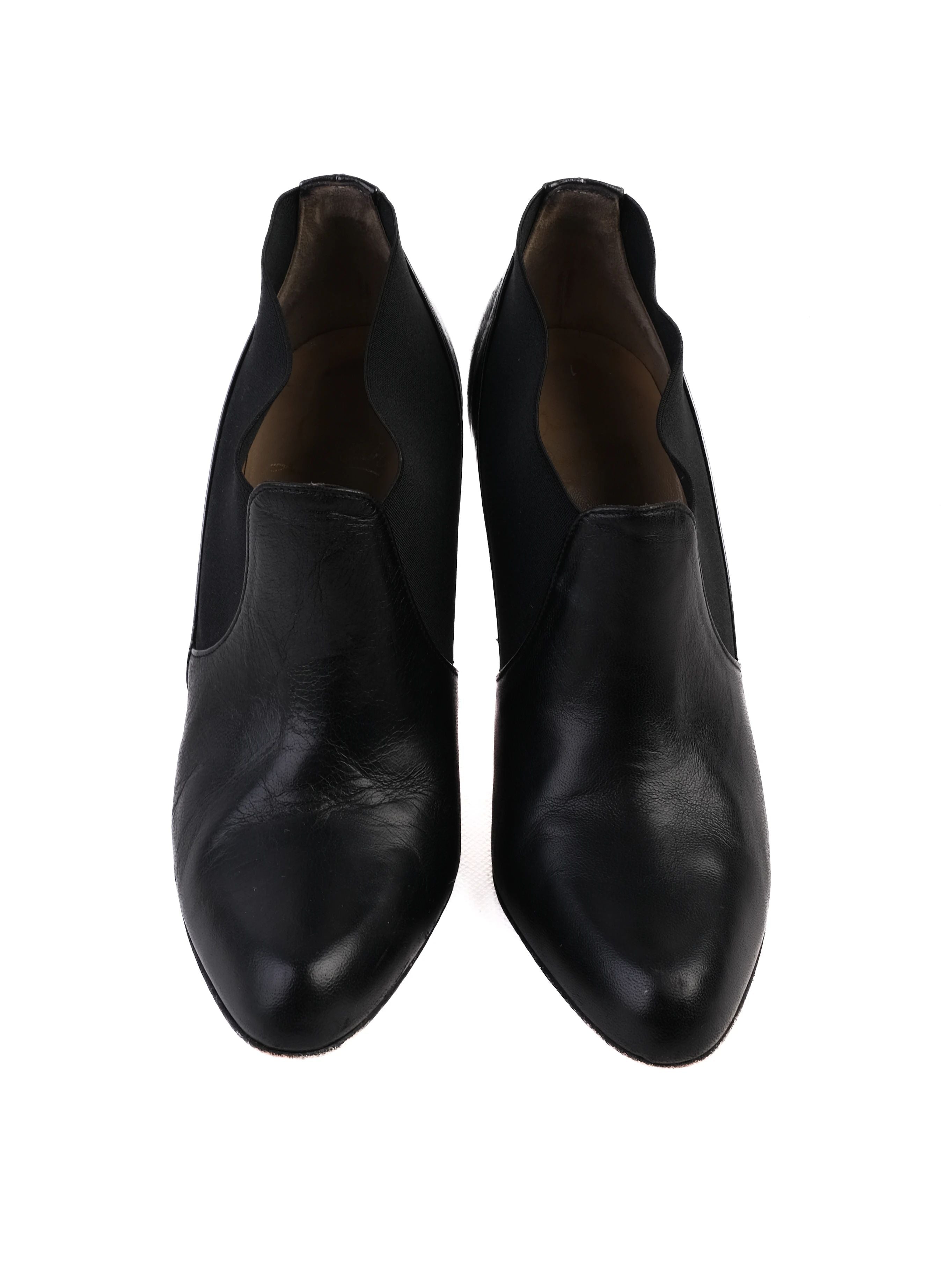 Excellent Christian Louboutin Black Leather Stiletto Pumps Size 40