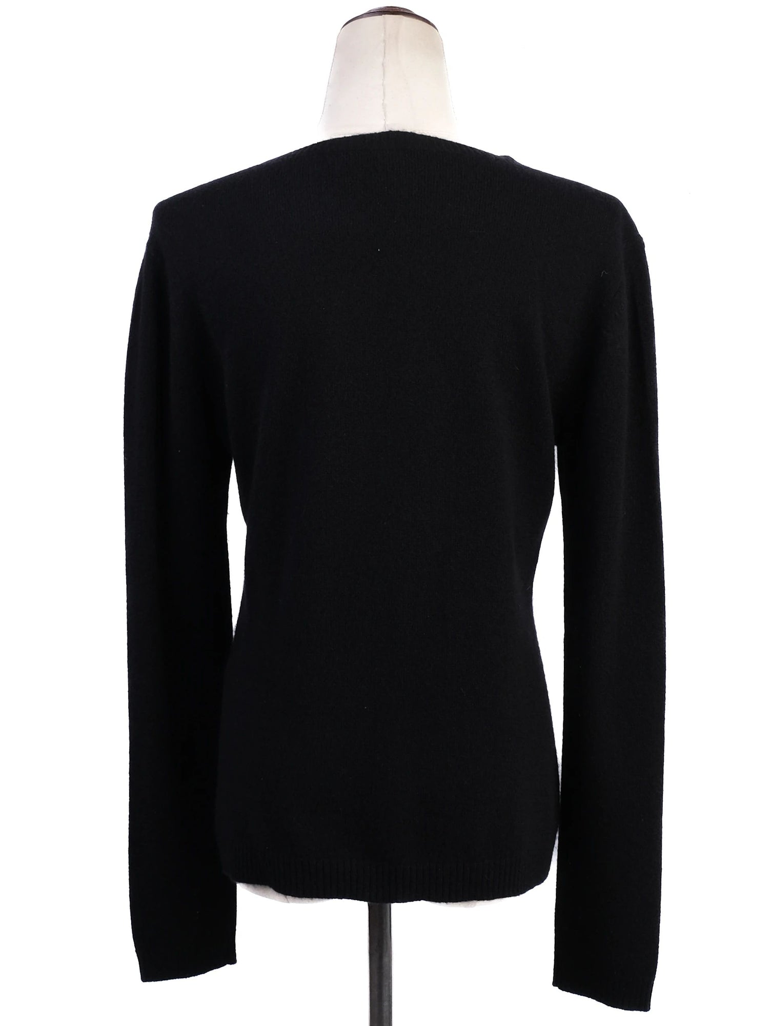 Excellent MAX&Co Black Sweater M 100% Cashmere Abstract Design