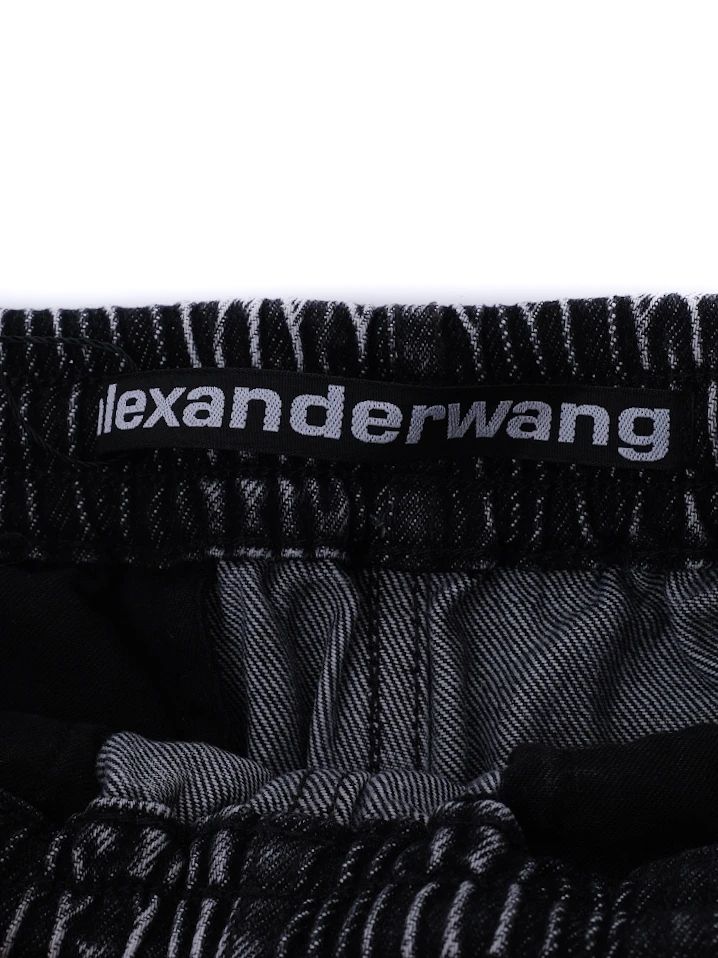 Excellent Alexander Wang Gray Cotton Joggers Women Size Adjustable