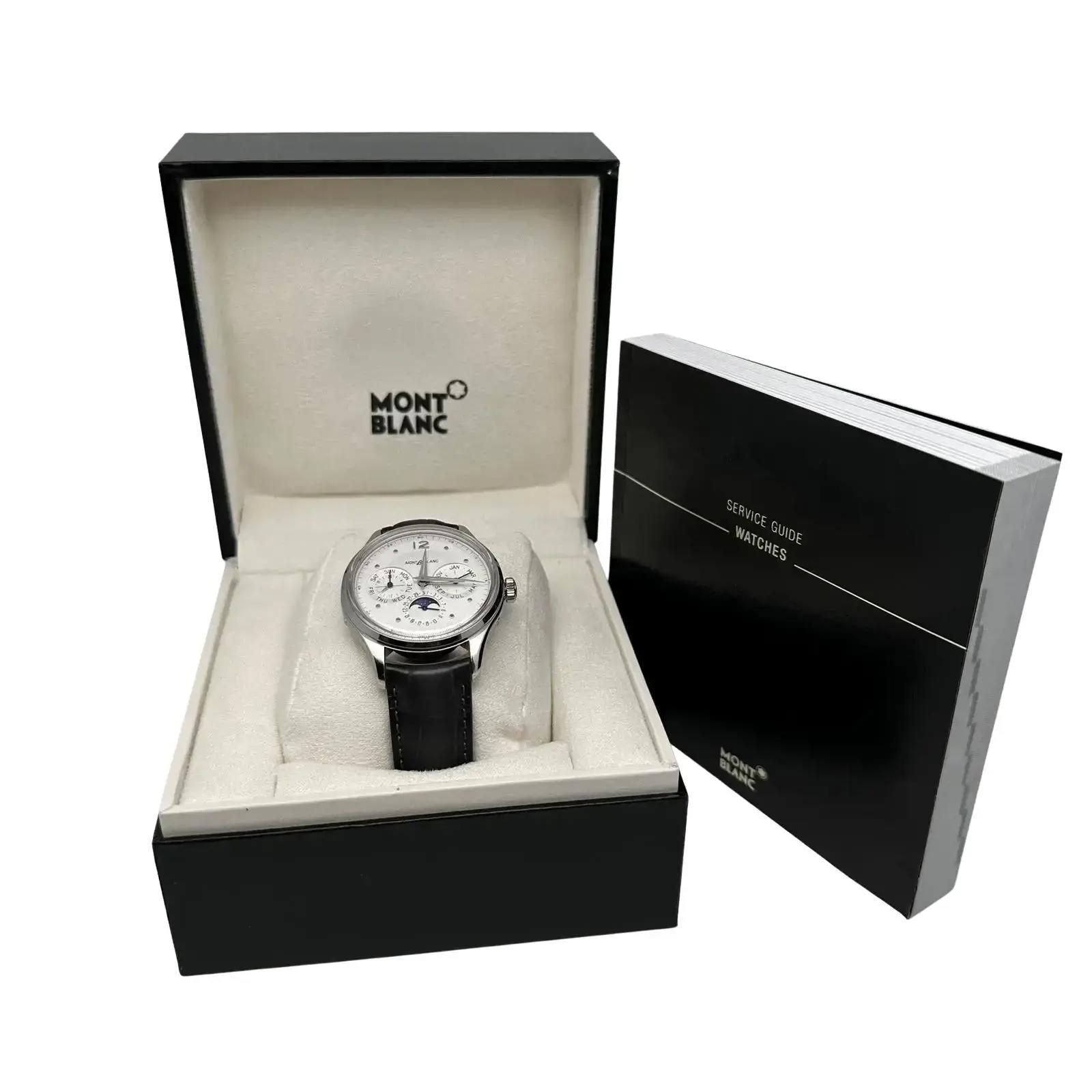 Montblanc Heritage Perpetual Calendar Steel White Dial Automatic Watch MB119925