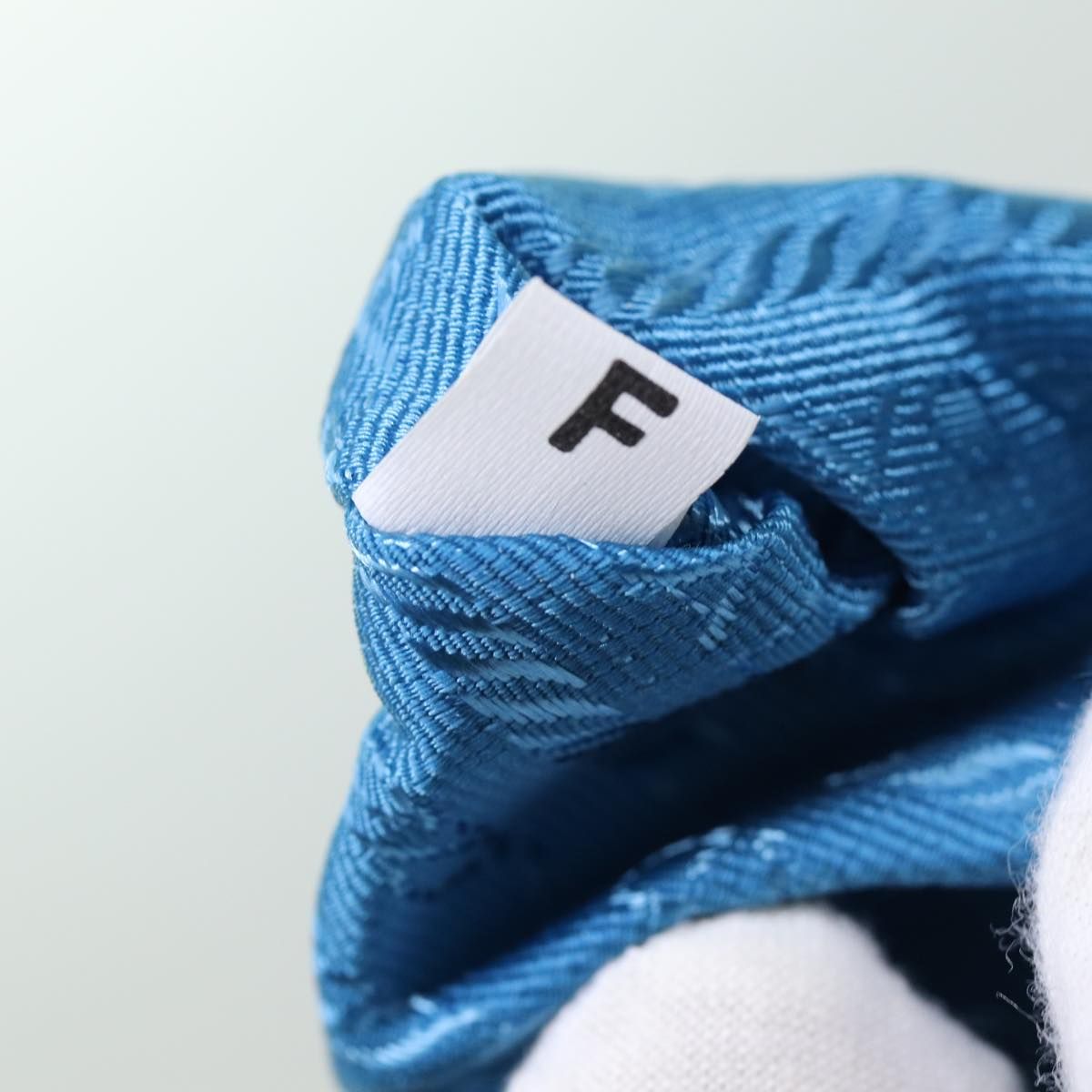 Prada Accessory Pouch Nylon Light Blue Auth