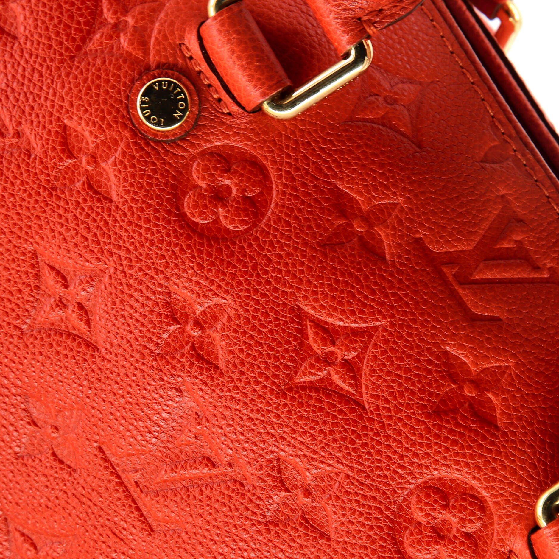 Louis Vuitton Speedy Bandouliere Bag Monogram Empreinte Leather 25