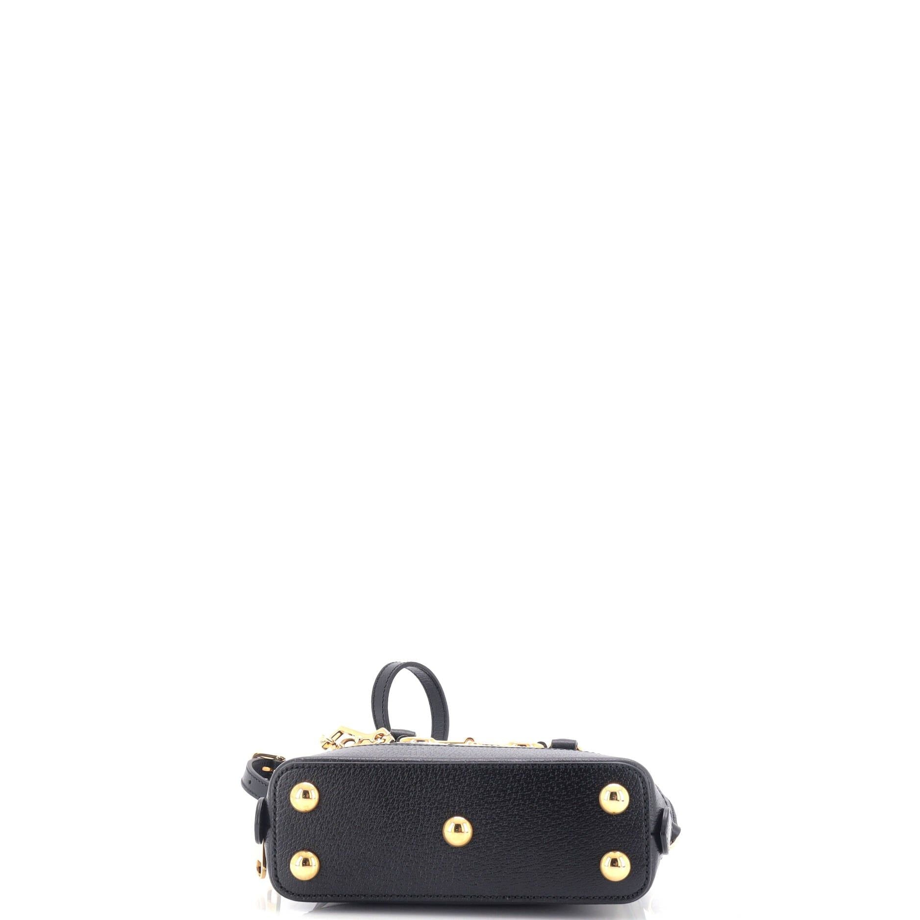 Gucci X Adidas Horsebit 1955 Top Handle Bag Leather With Applique Mini
