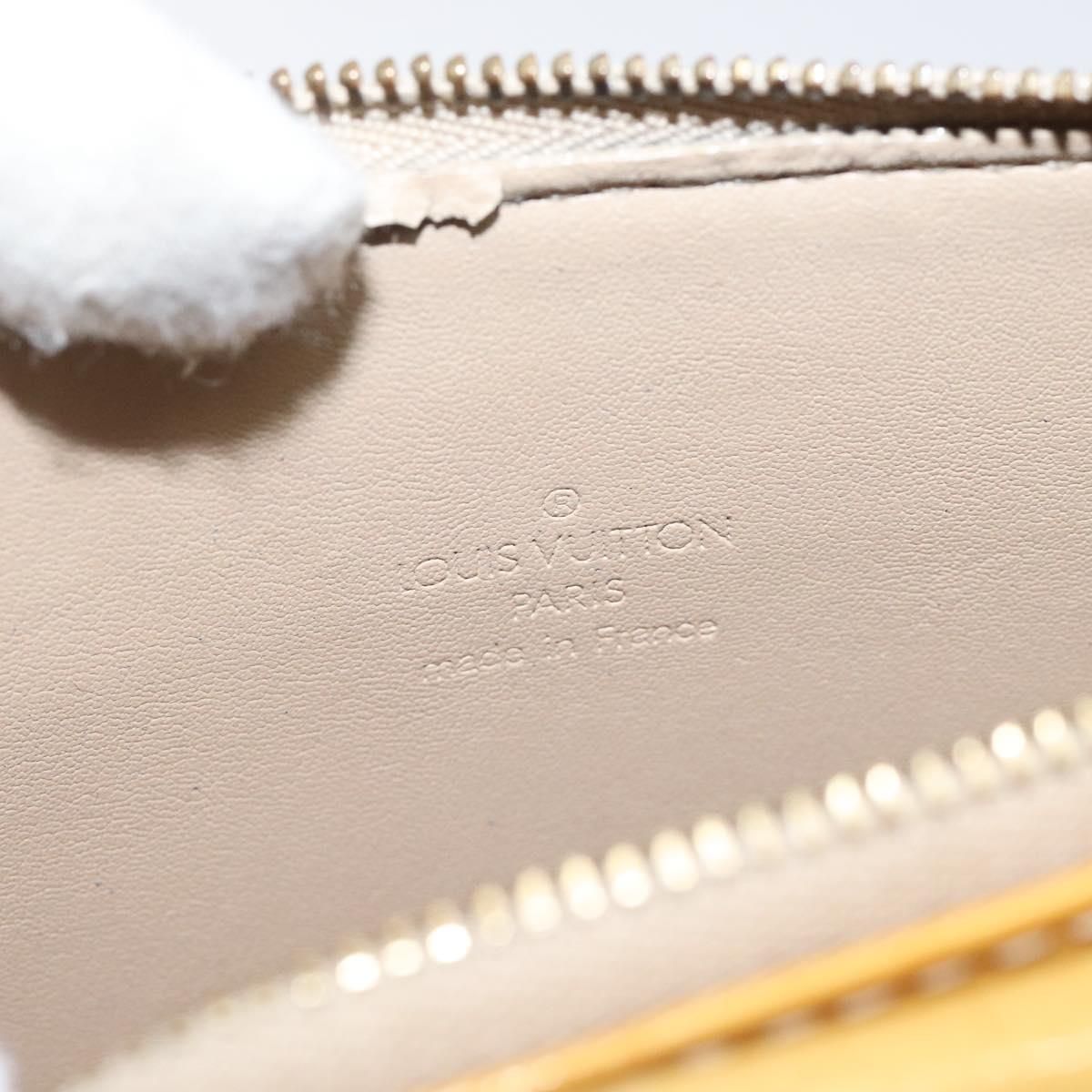 Louis Vuitton Vernis Motto Accessory Pouch Beige M 91136 Lv Auth
